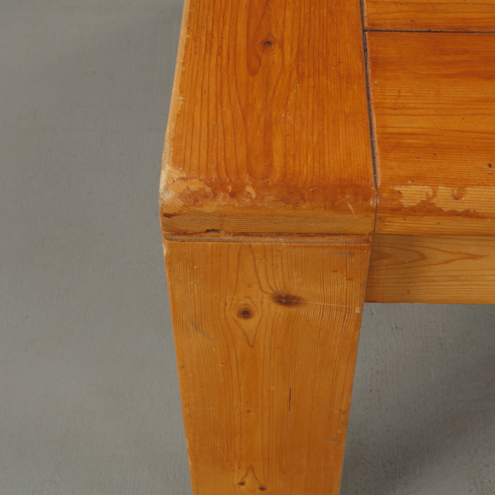 Maison Regain, Square Pine Coffee Table, 1960s - 9