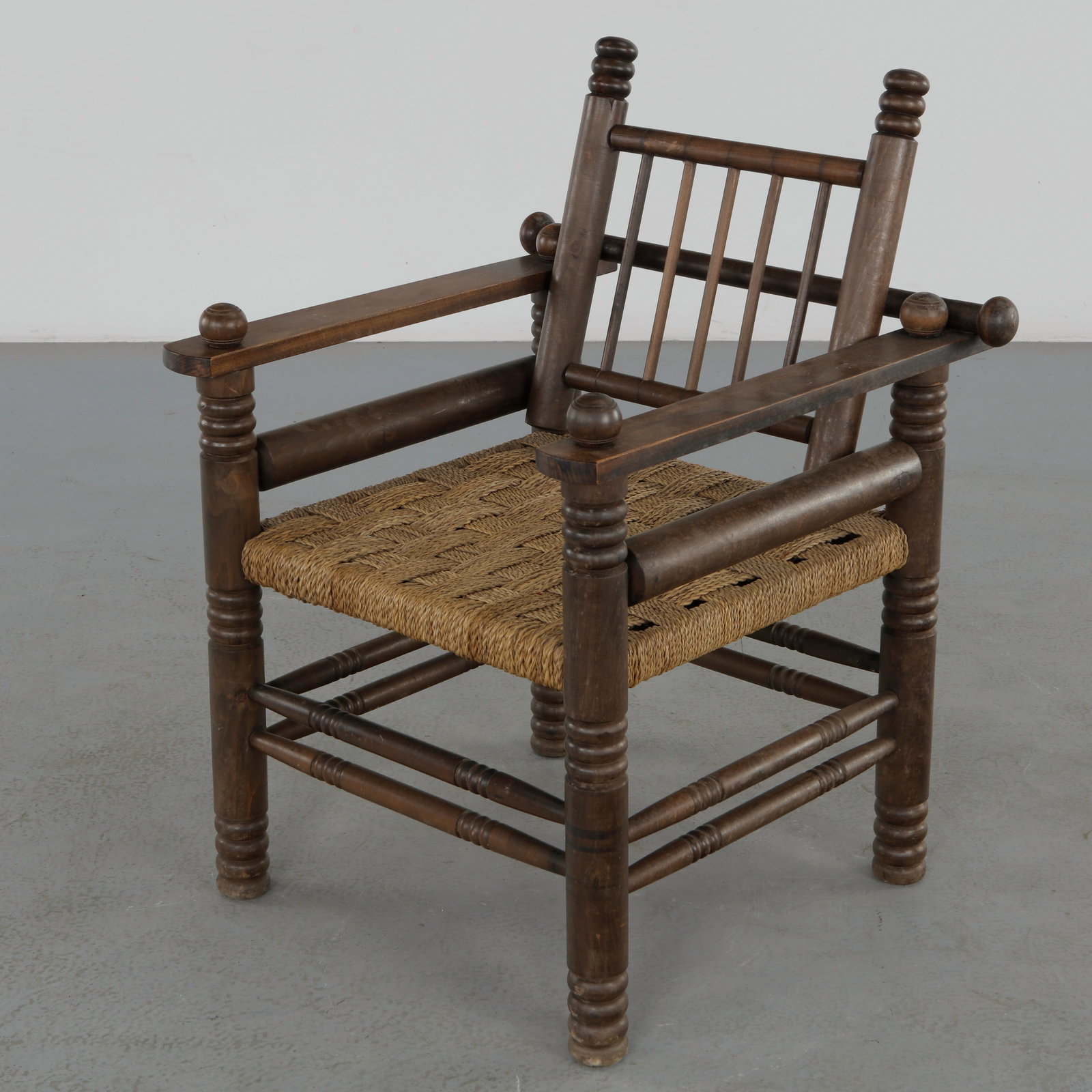 Charles Dudouyt, Wood and Rope Armchair, 1950s (1 of 17)
