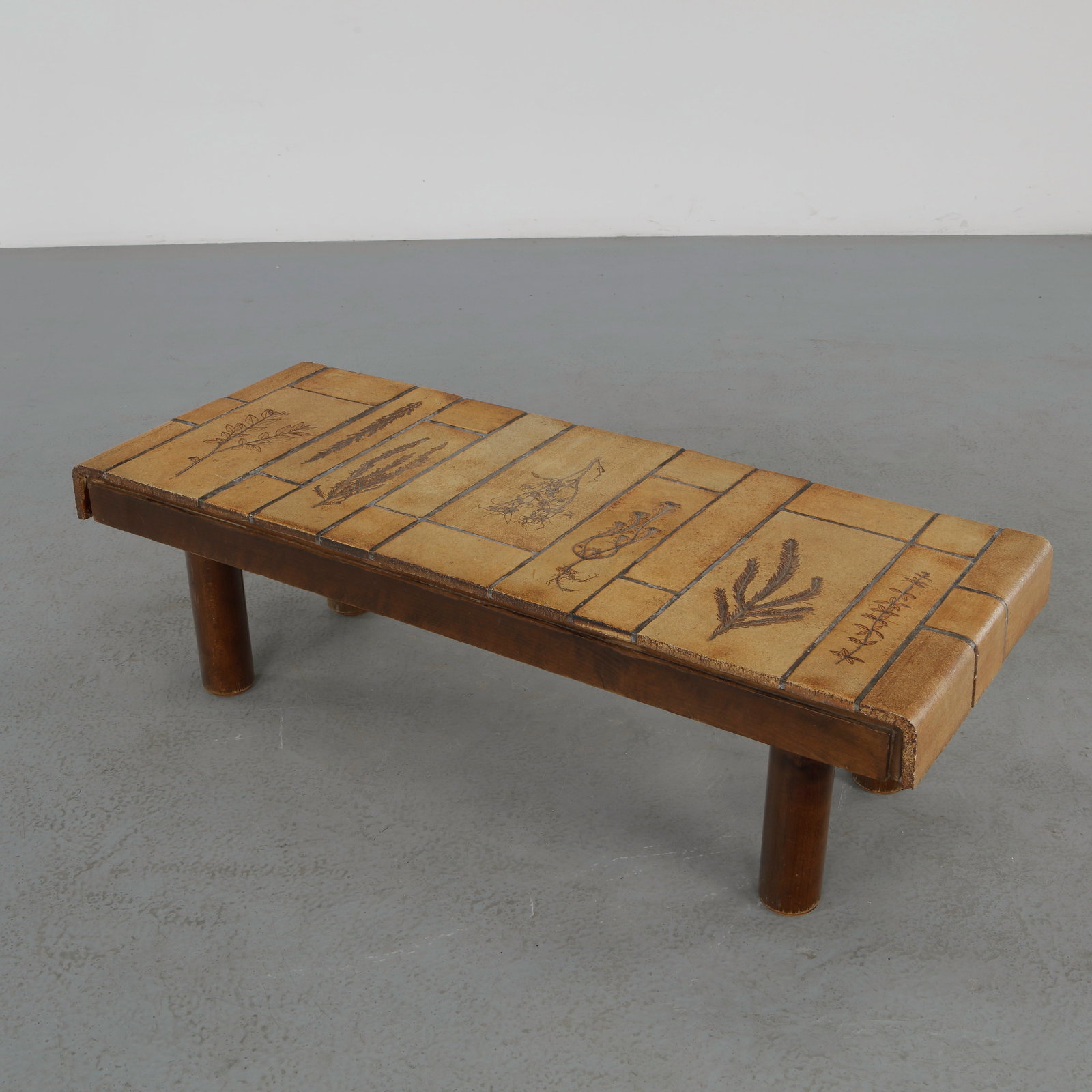 Roger Capron, Ceramic Rectangular Coffee Table, Signed, 1960s (1 of 15)