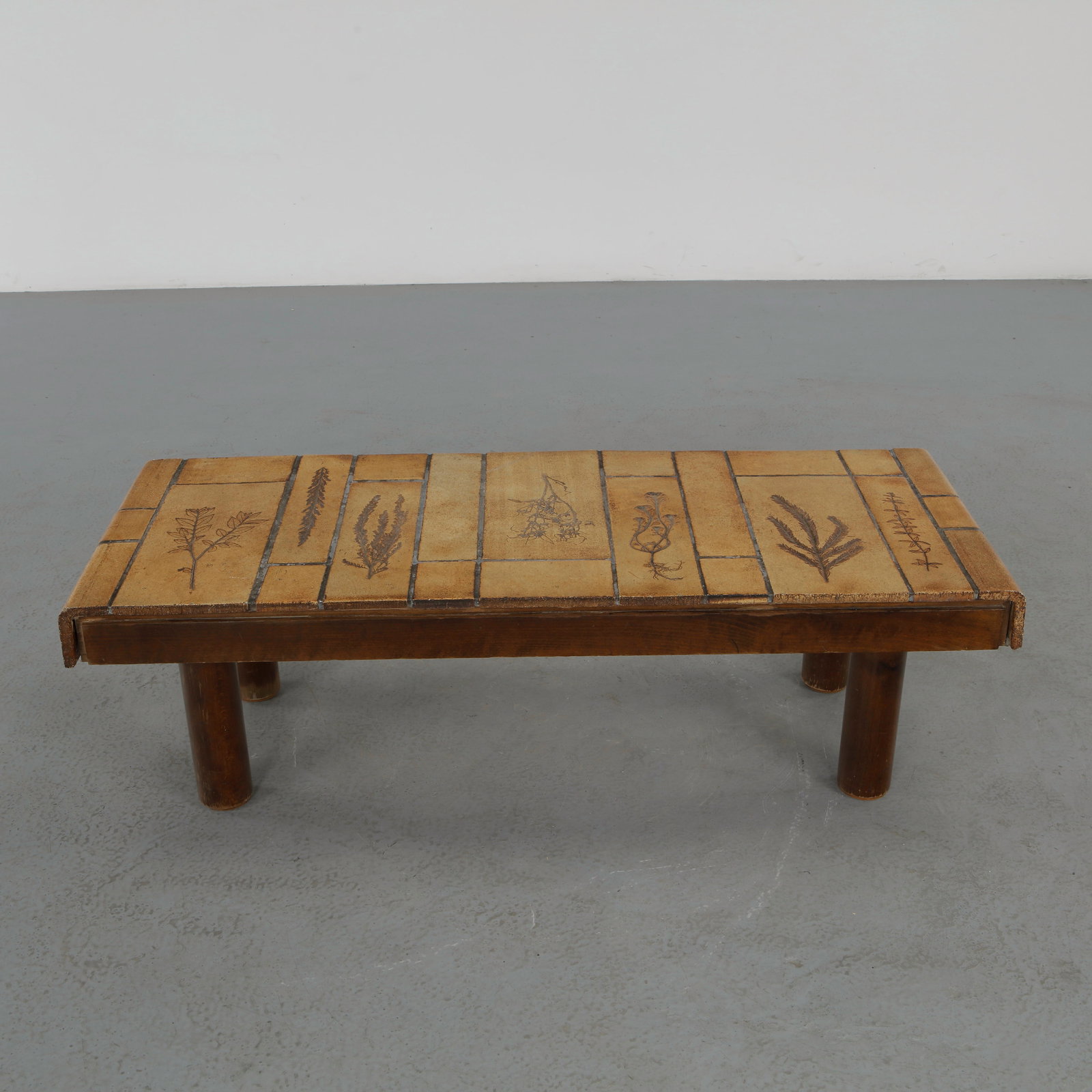 Roger Capron, Ceramic Rectangular Coffee Table, Signed, 1960s - 2