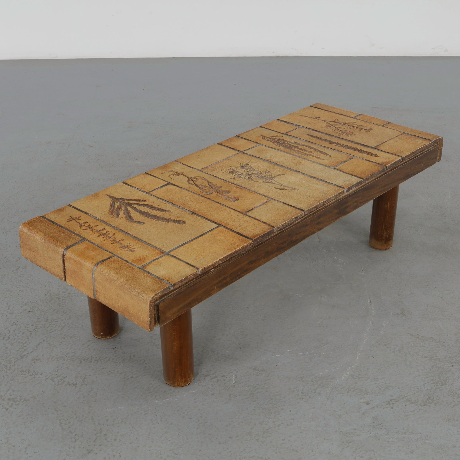 Roger Capron, Ceramic Rectangular Coffee Table, Signed, 1960s - 4