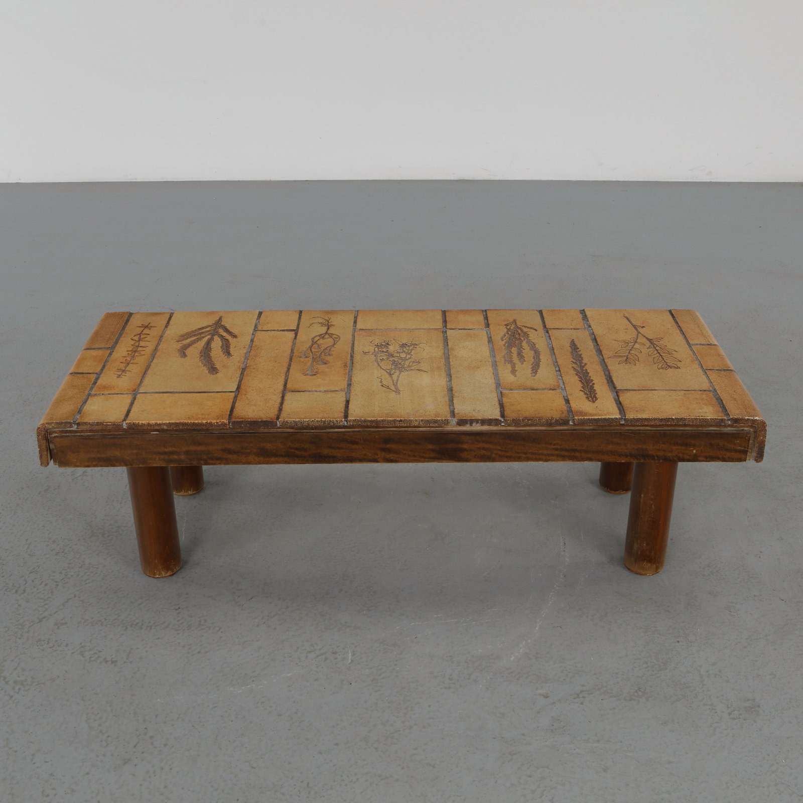 Roger Capron, Ceramic Rectangular Coffee Table, Signed, 1960s - 5