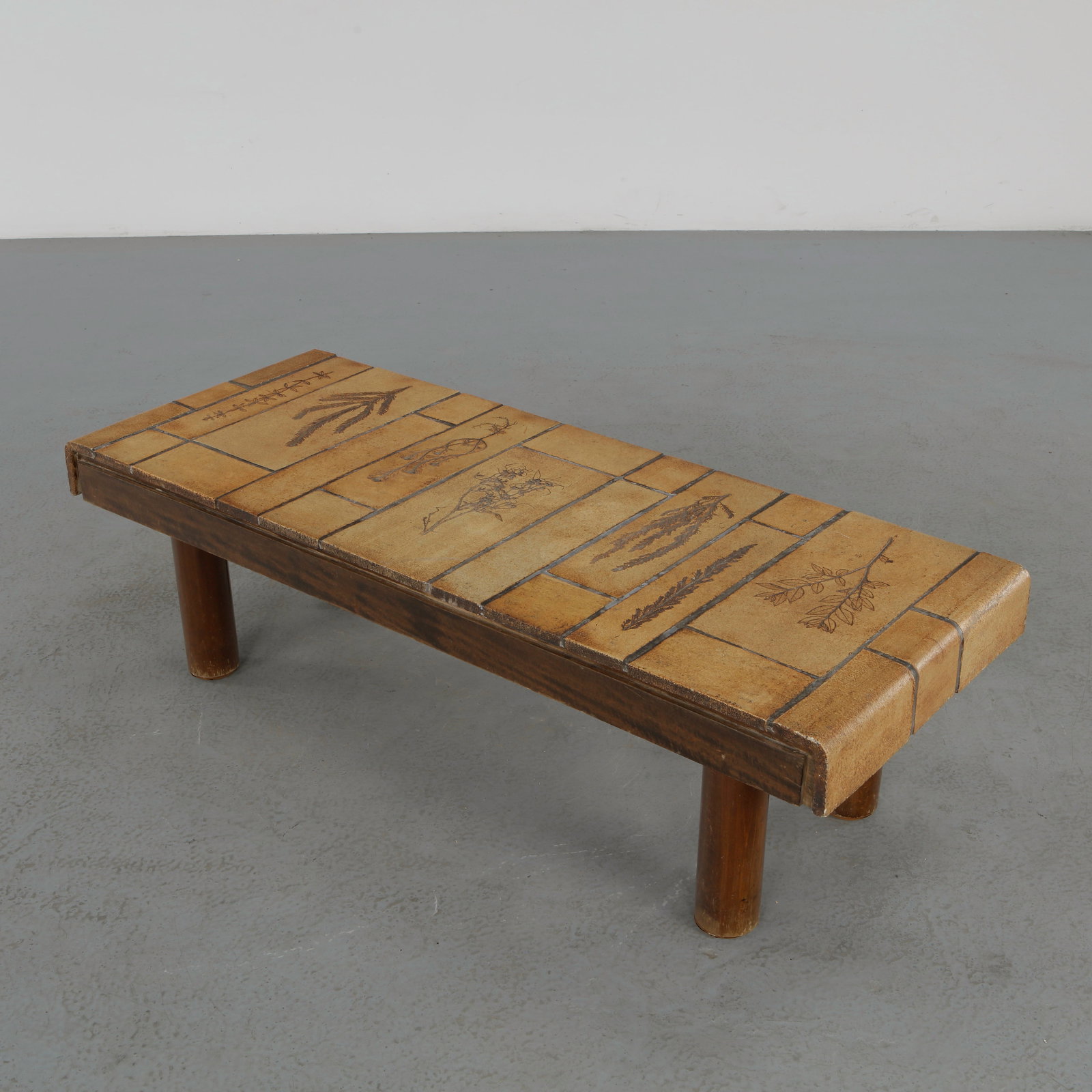 Roger Capron, Ceramic Rectangular Coffee Table, Signed, 1960s - 6