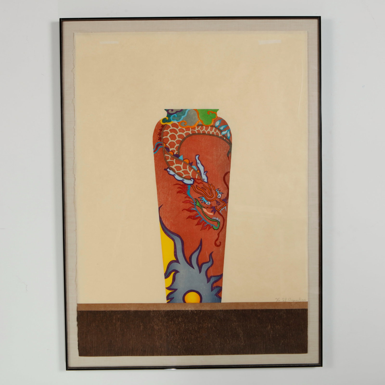 Ed Baynard, Woodcut Print The China Pot, Signed and Numbered 19 of 70, 1980 (1 of 6)