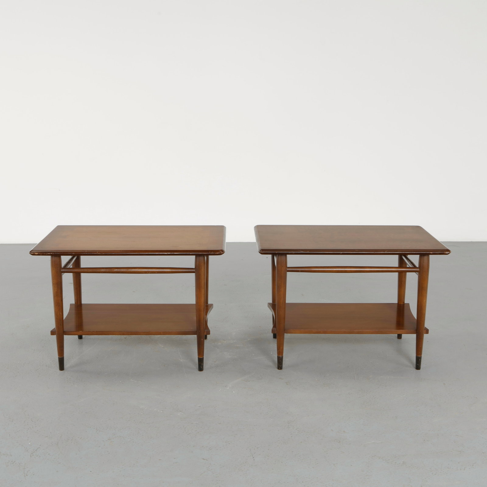 Andre Bus, Pair of Lane Acclaim Series Walnut End Tables, 1960s - 3