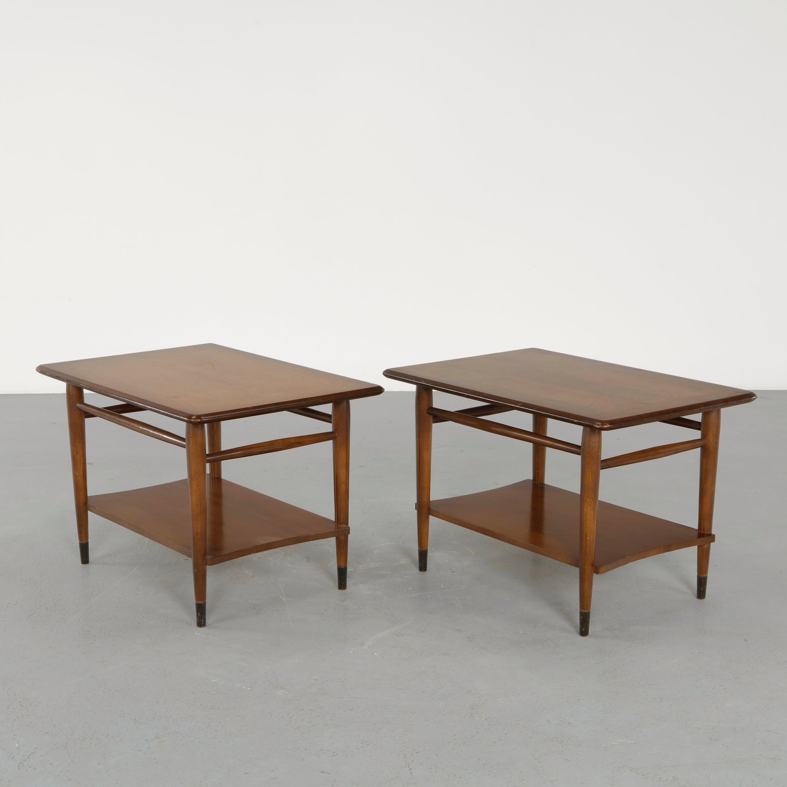 Andre Bus, Pair of Lane Acclaim Series Walnut End Tables, 1960s - 4