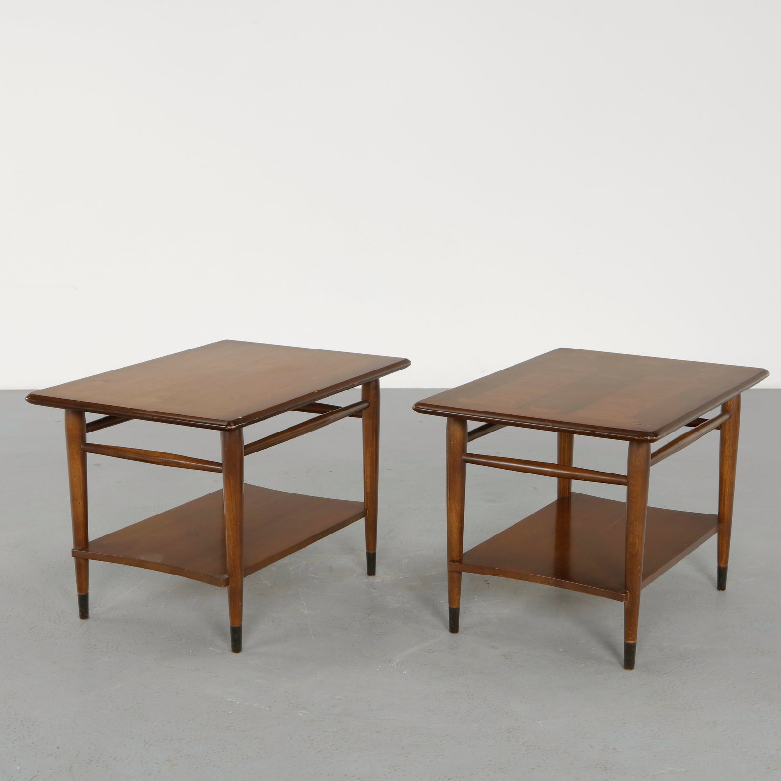 Andre Bus, Pair of Lane Acclaim Series Walnut End Tables, 1960s - 6