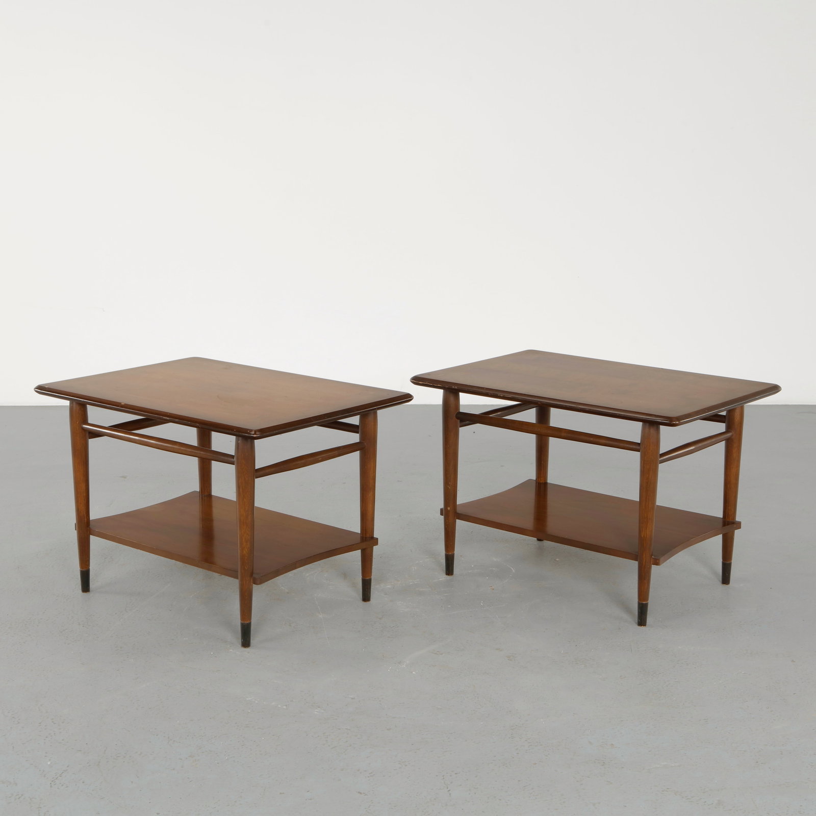Andre Bus, Pair of Lane Acclaim Series Walnut End Tables, 1960s - 8