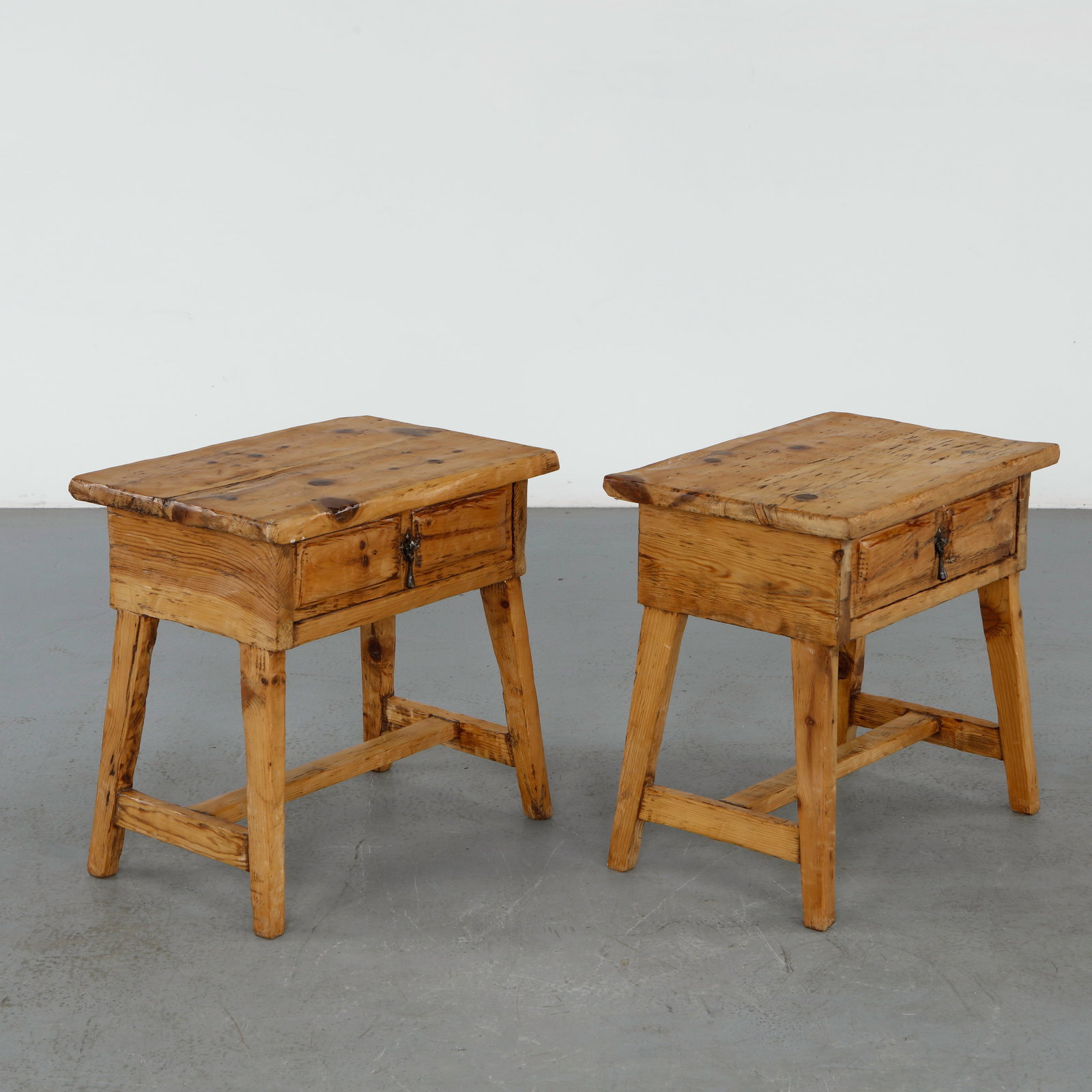 Pair of Wood Nightstands in the style of Les Artisans deÂ Marolles, 1960s (1 of 16)