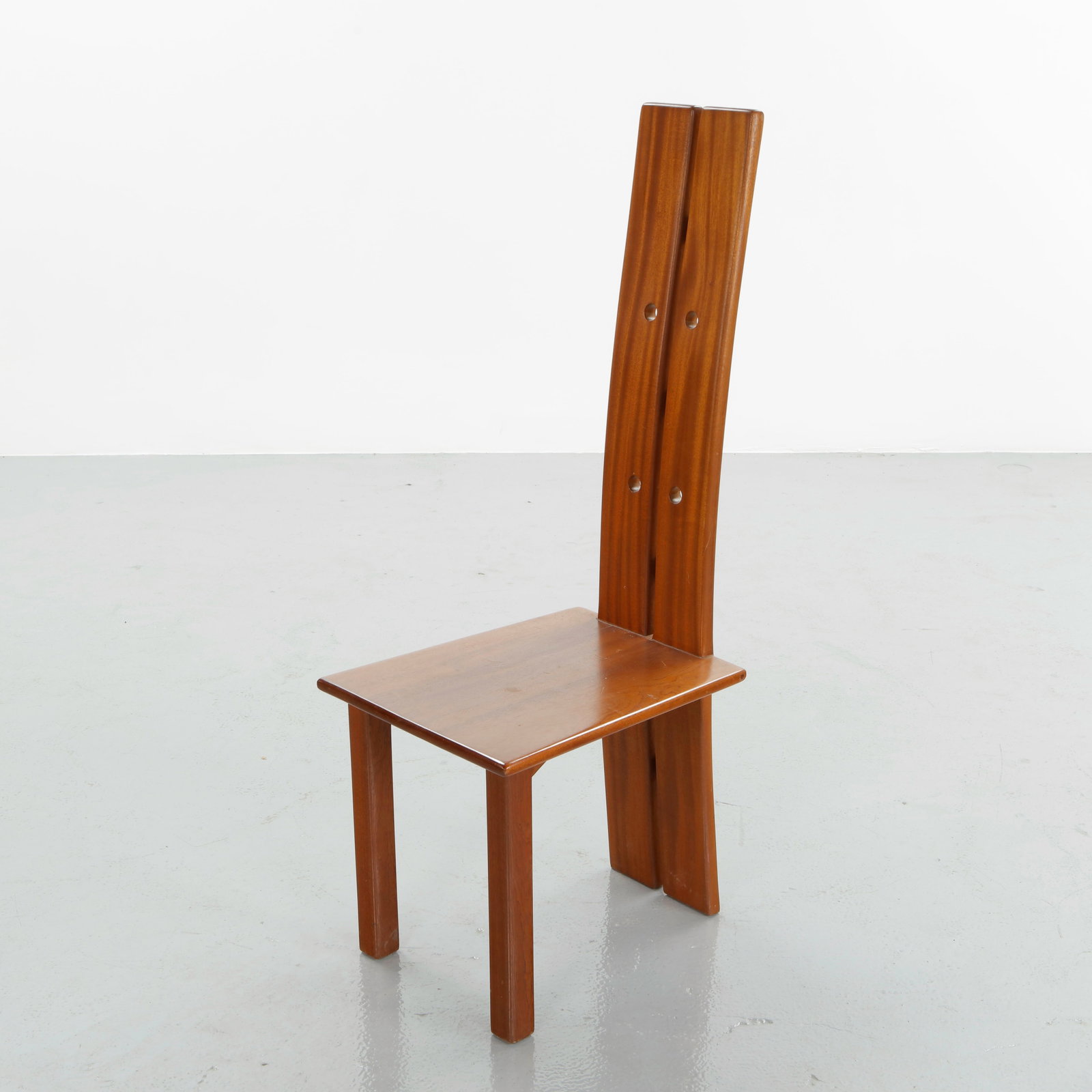 Set of Ten High Back Wood Dining Chairs in the style of Pierre Chapo, 1960s - 11
