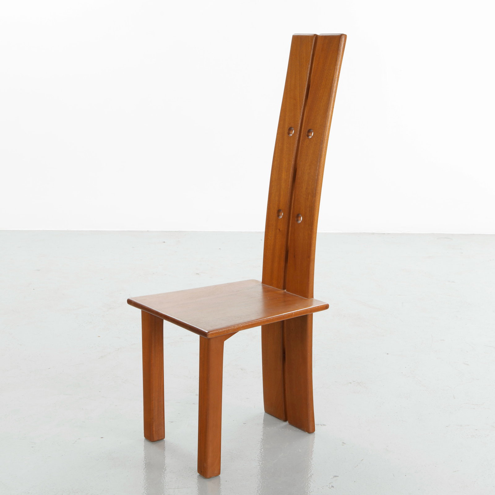Set of Ten High Back Wood Dining Chairs in the style of Pierre Chapo, 1960s - 16