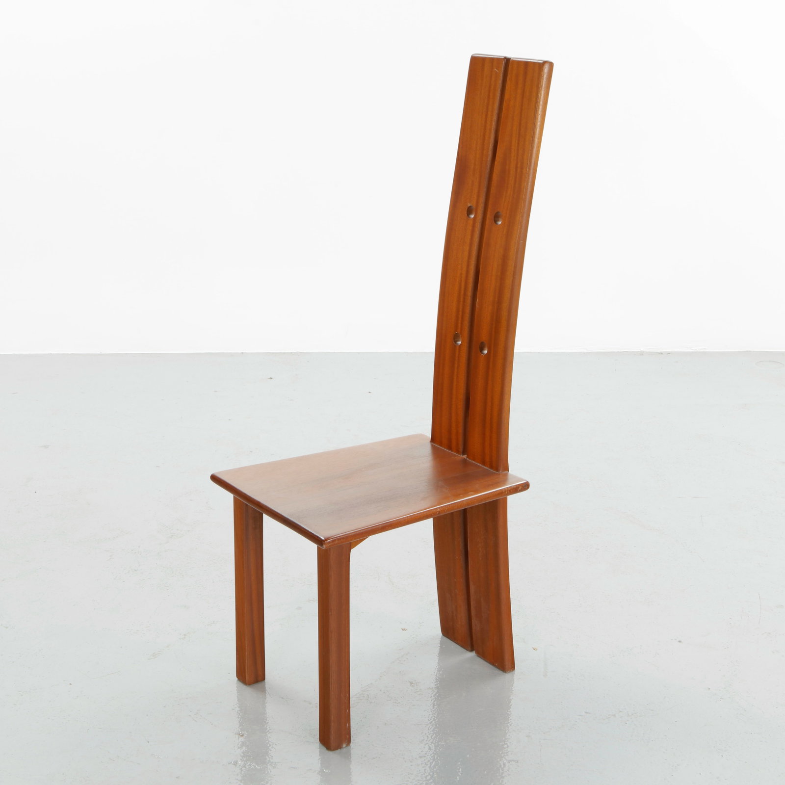 Set of Ten High Back Wood Dining Chairs in the style of Pierre Chapo, 1960s - 8