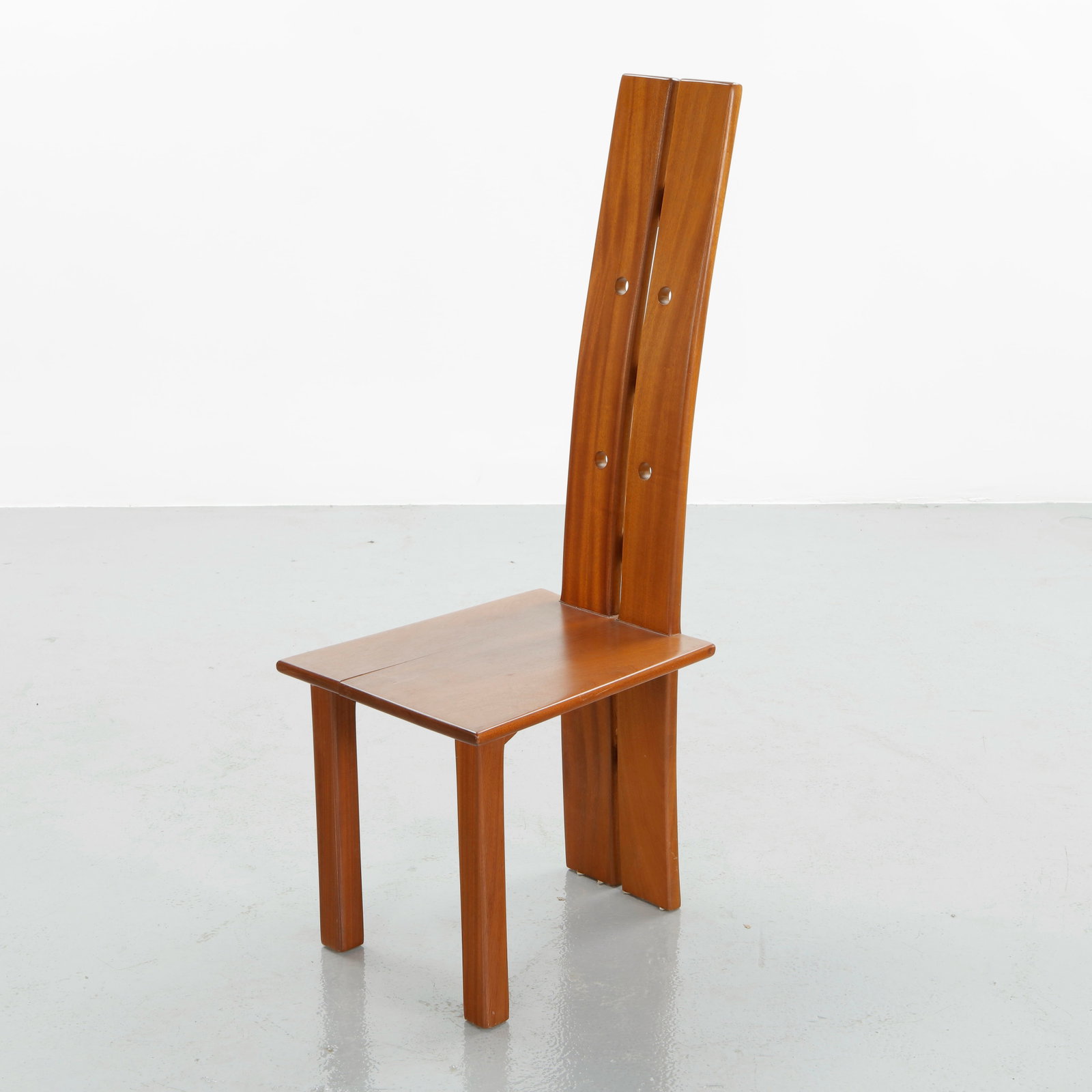 Set of Ten High Back Wood Dining Chairs in the style of Pierre Chapo, 1960s - 9