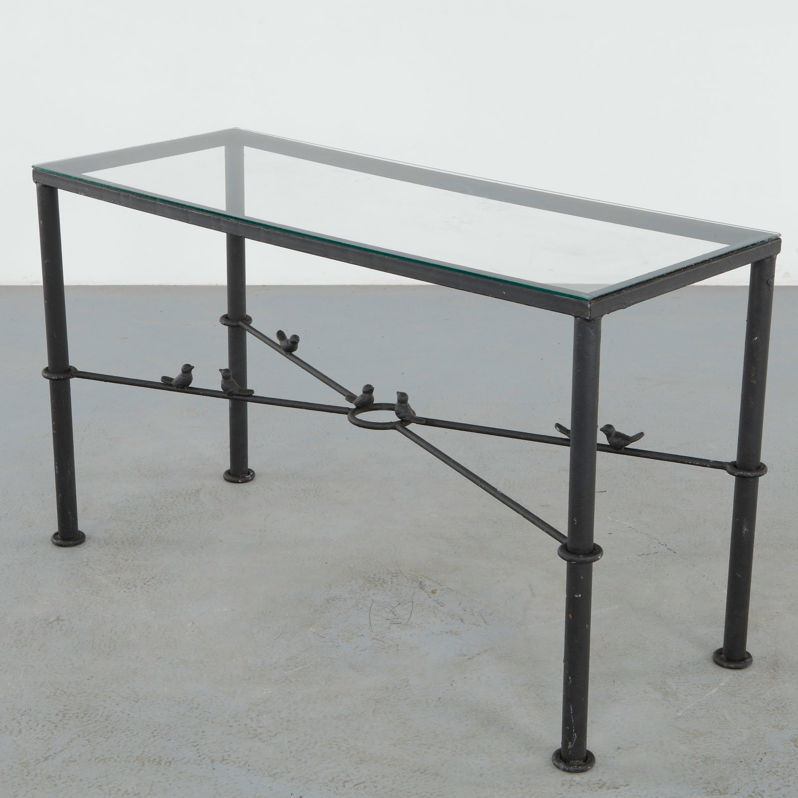 Wrong Iron and Glass Console Table in the style of Diego Giacometti, 1970s (1 of 16)