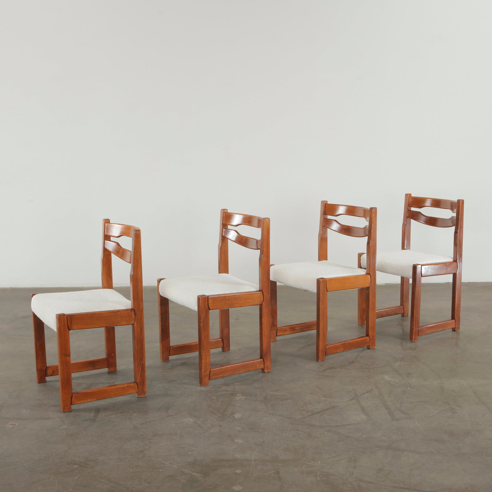 Set of Four Wool and Wood Chairs in the style of Niels Moller for J.L Moller, 1960s (1 of 19)
