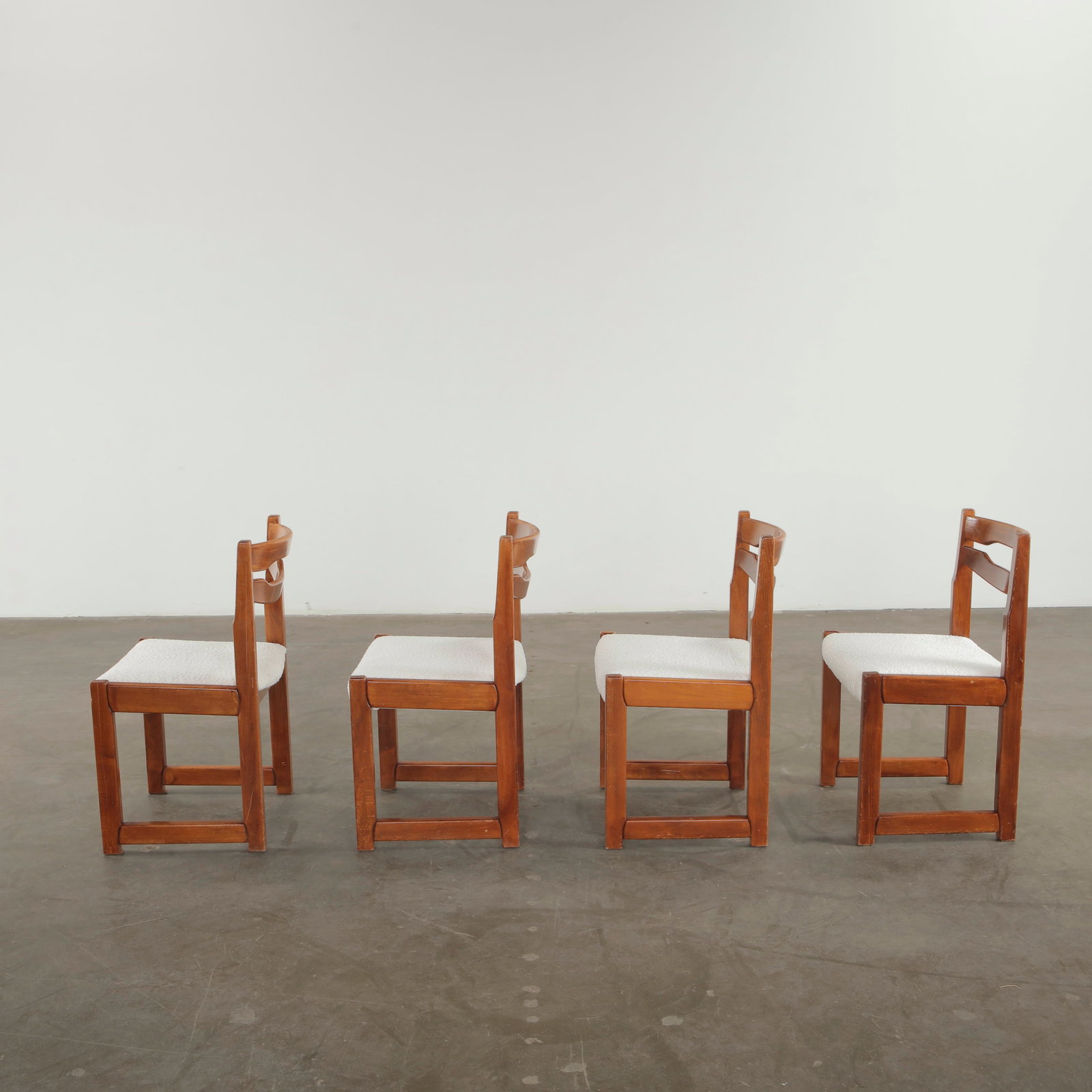 Set of Four Wool and Wood Chairs in the style of Niels Moller for J.L Moller, 1960s - 3