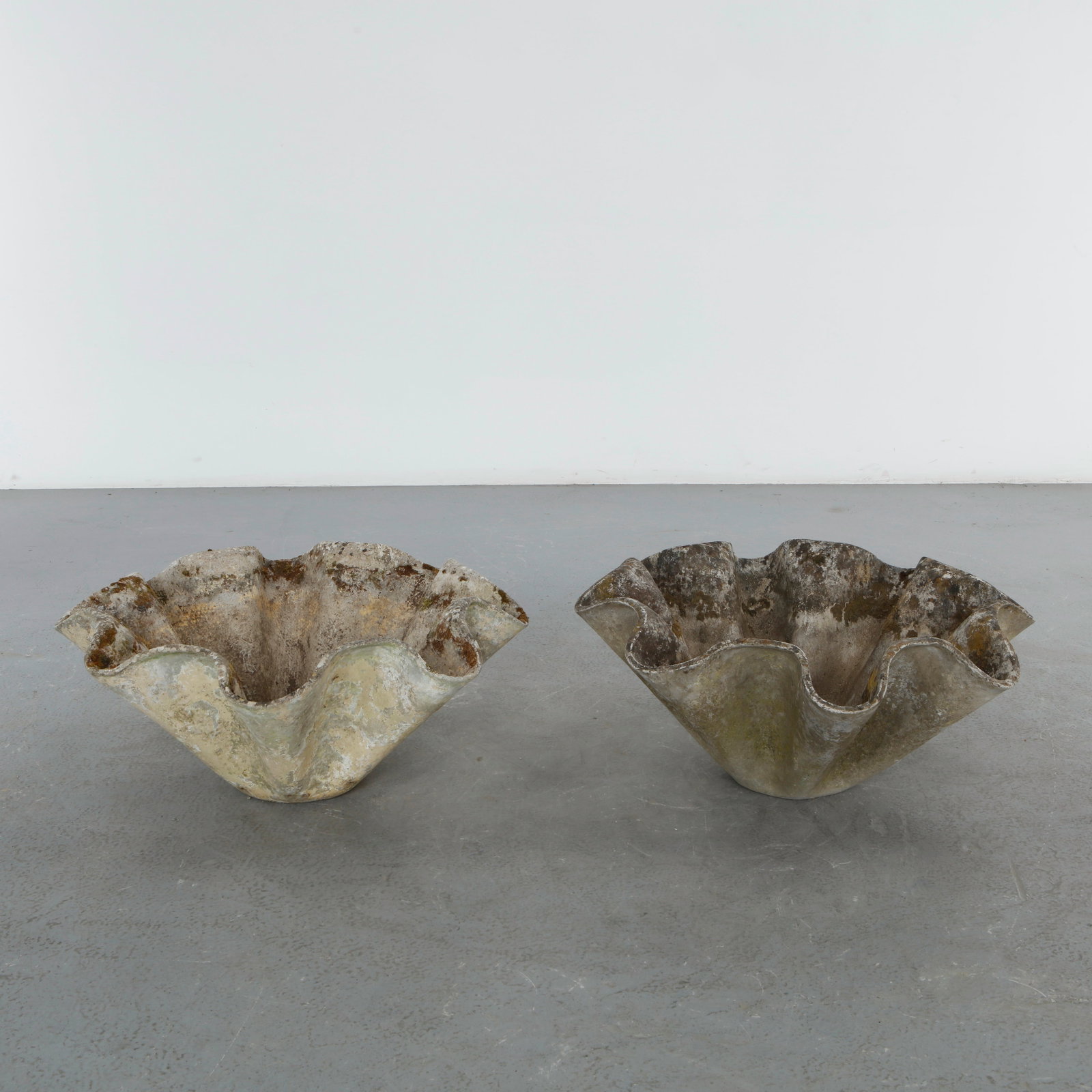 Willy Guhl, Pair of Large Clamshell Planters, 1960s (1 of 16)