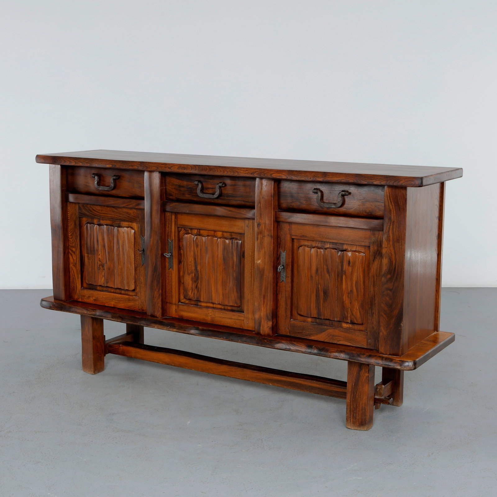 Olavi Hanninen For Mikko Nupponen, Brutalist Sculptural Sideboard, 1950s (1 of 20)