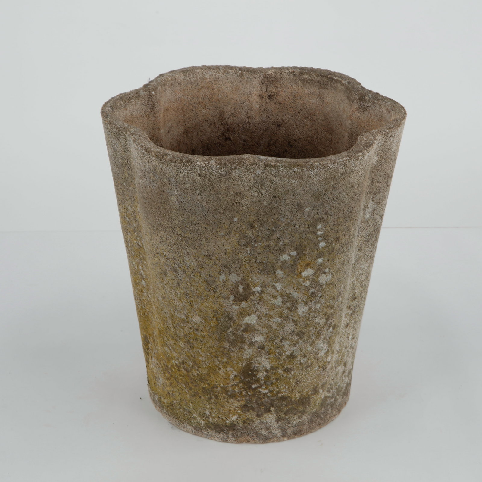 Scalloped Cast Stone Planter, 1960s (1 of 10)