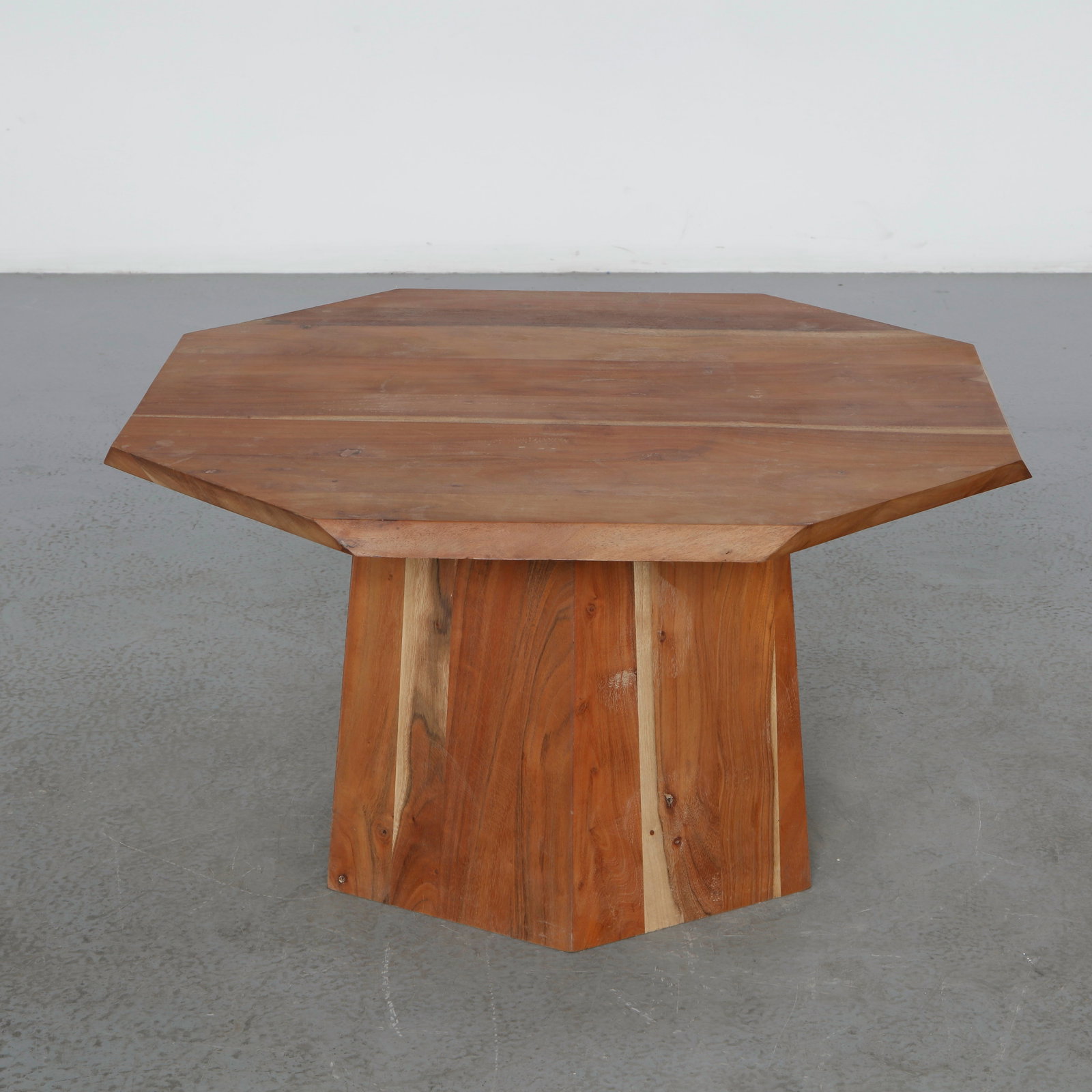 Octogonal Solid Wood Coffee Table, 1960s (1 of 15)