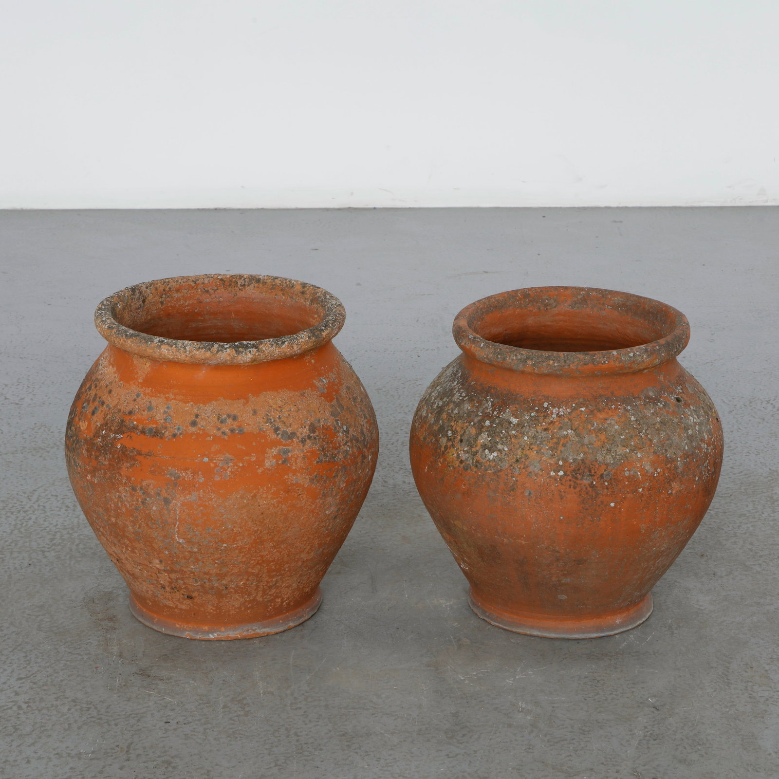 Pair of Ceramic Olive Jar Planters, 1960s (1 of 13)