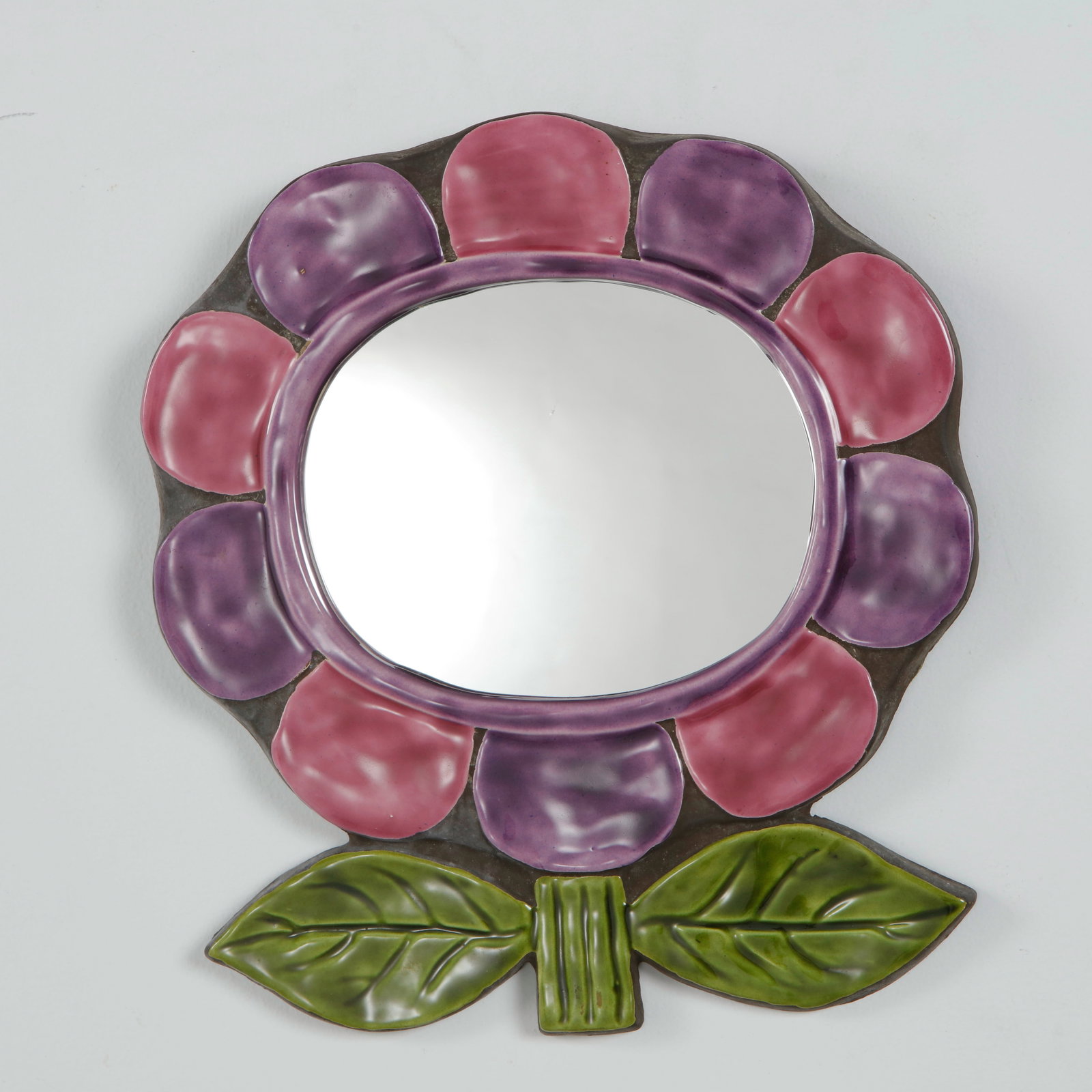 Mithe Espelt Anemone Ceramic Mirror in the style of Marion DeÂ Crecy, 1960s (1 of 6)