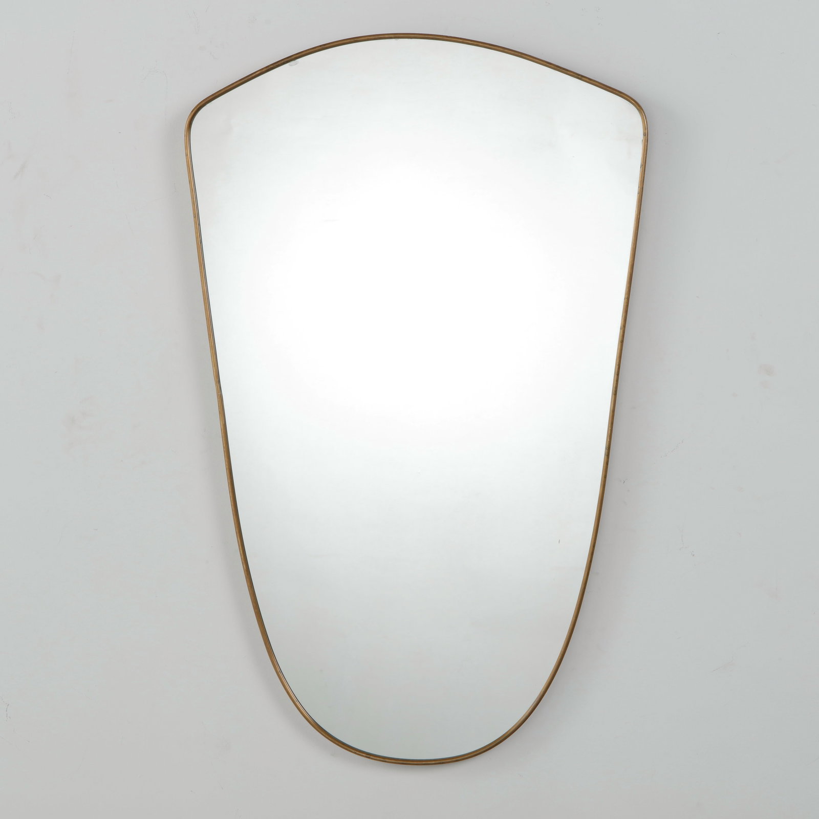 Italian Brass Mirror, Shield Form, 1950s (1 of 5)