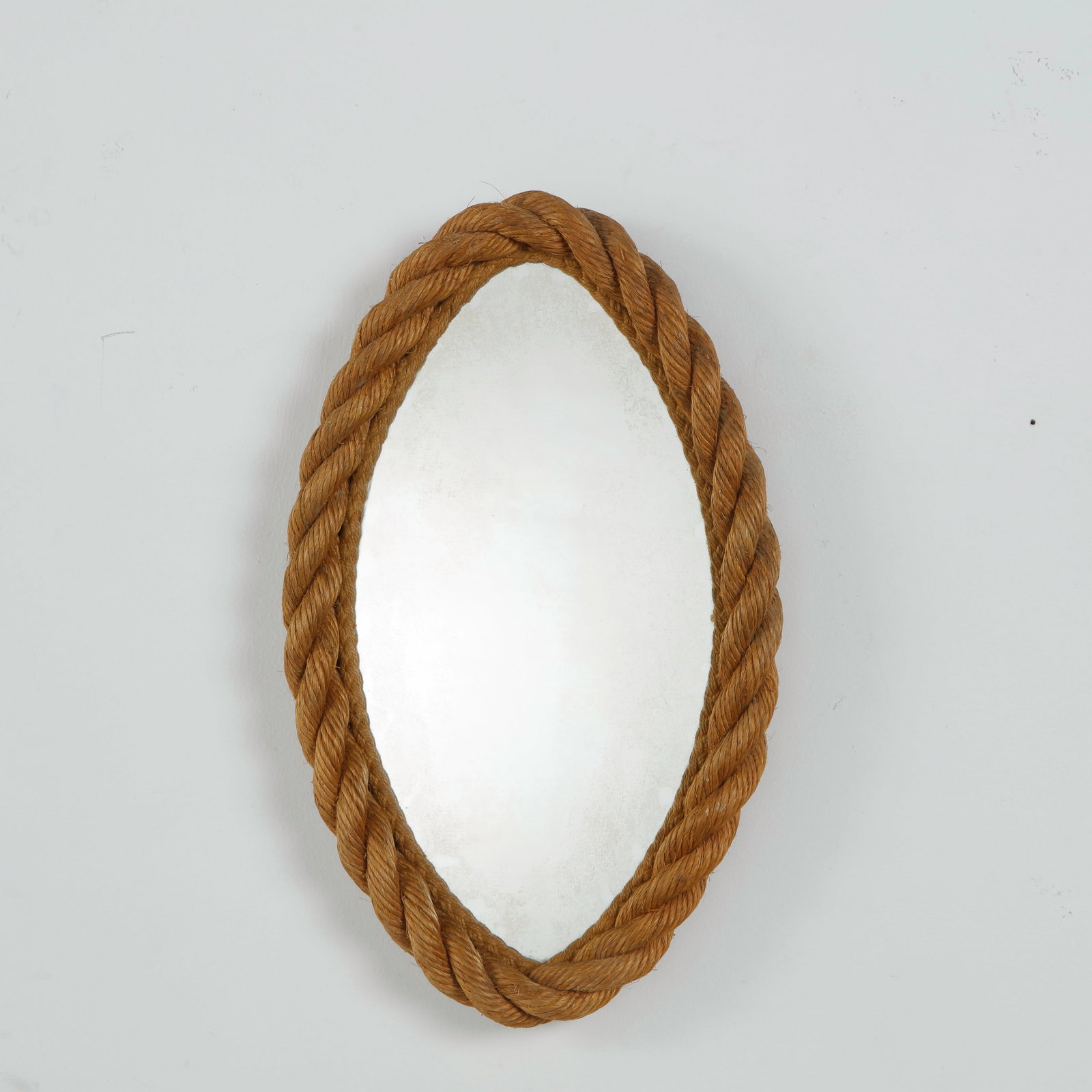 Oval Mirror attributed to Audoux-Minet, 1960s (1 of 6)