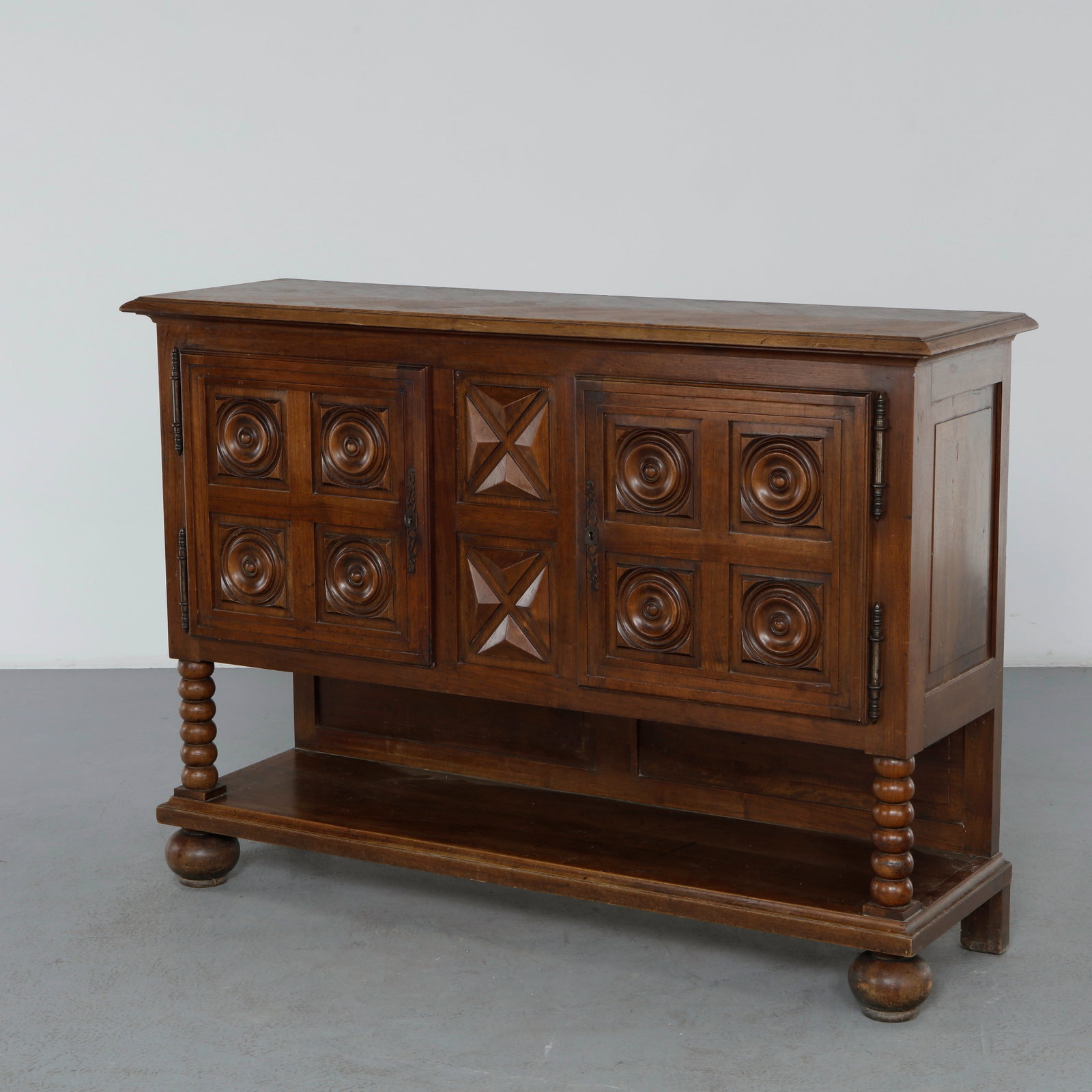 Charles Dudouyt, Brutalist Oak Sideboard, 1940s (1 of 19)