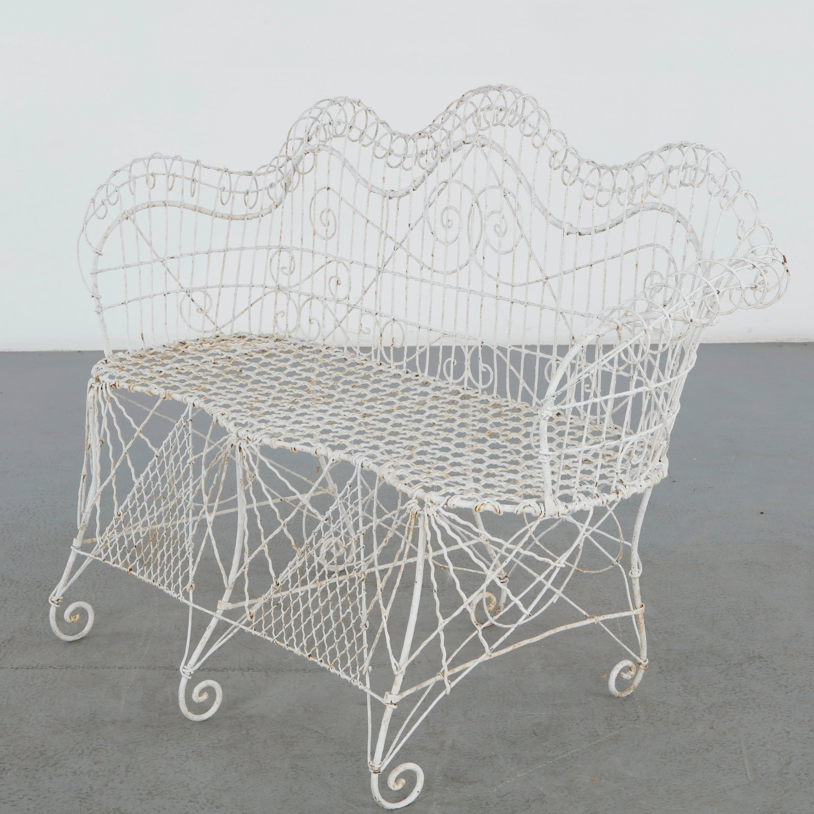 Outdoor Metal Loveseat in the style of Mathieu Mategot, 1950s (1 of 17)