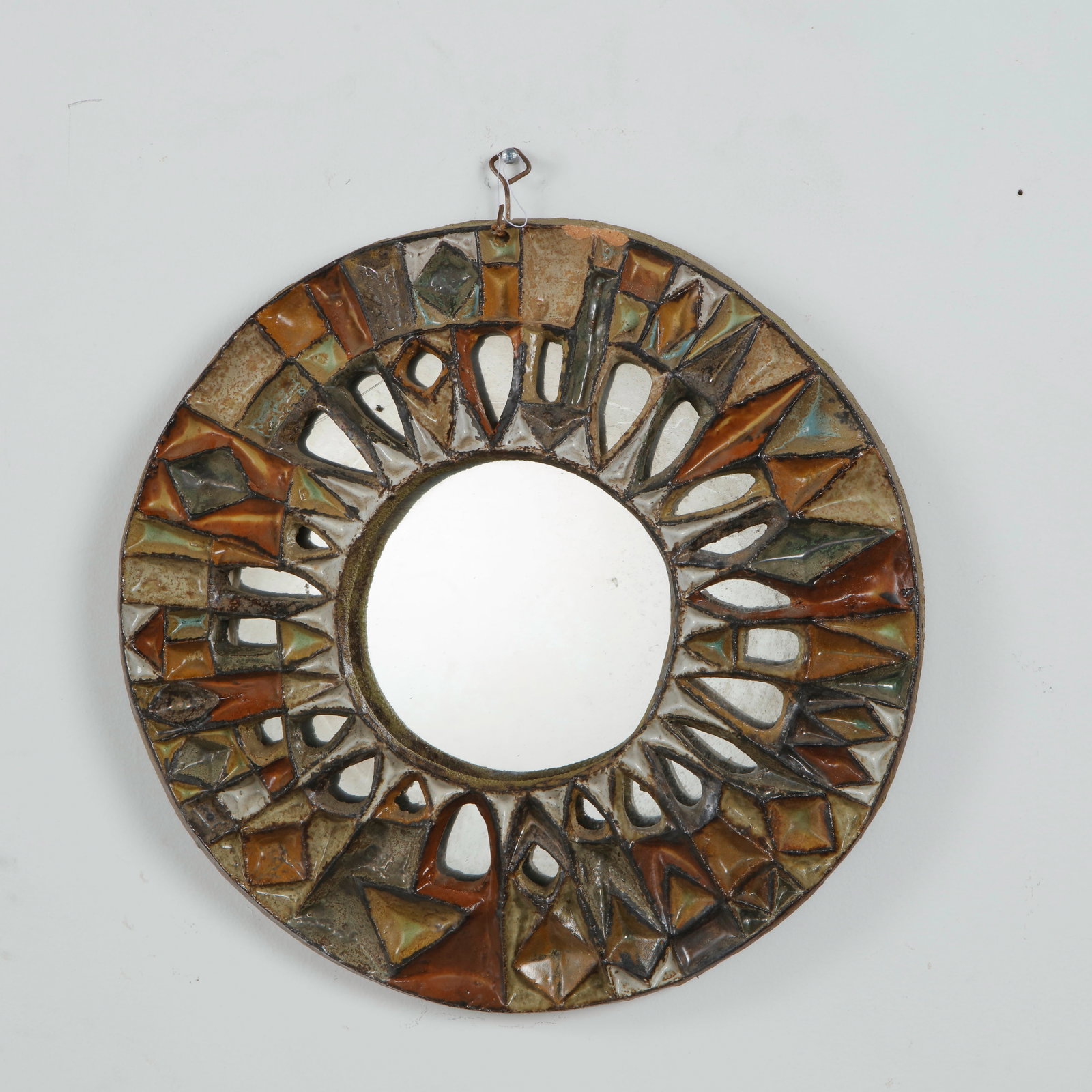 Roland Zobel, Ceramic Wall Mirror, 1960s (1 of 7)