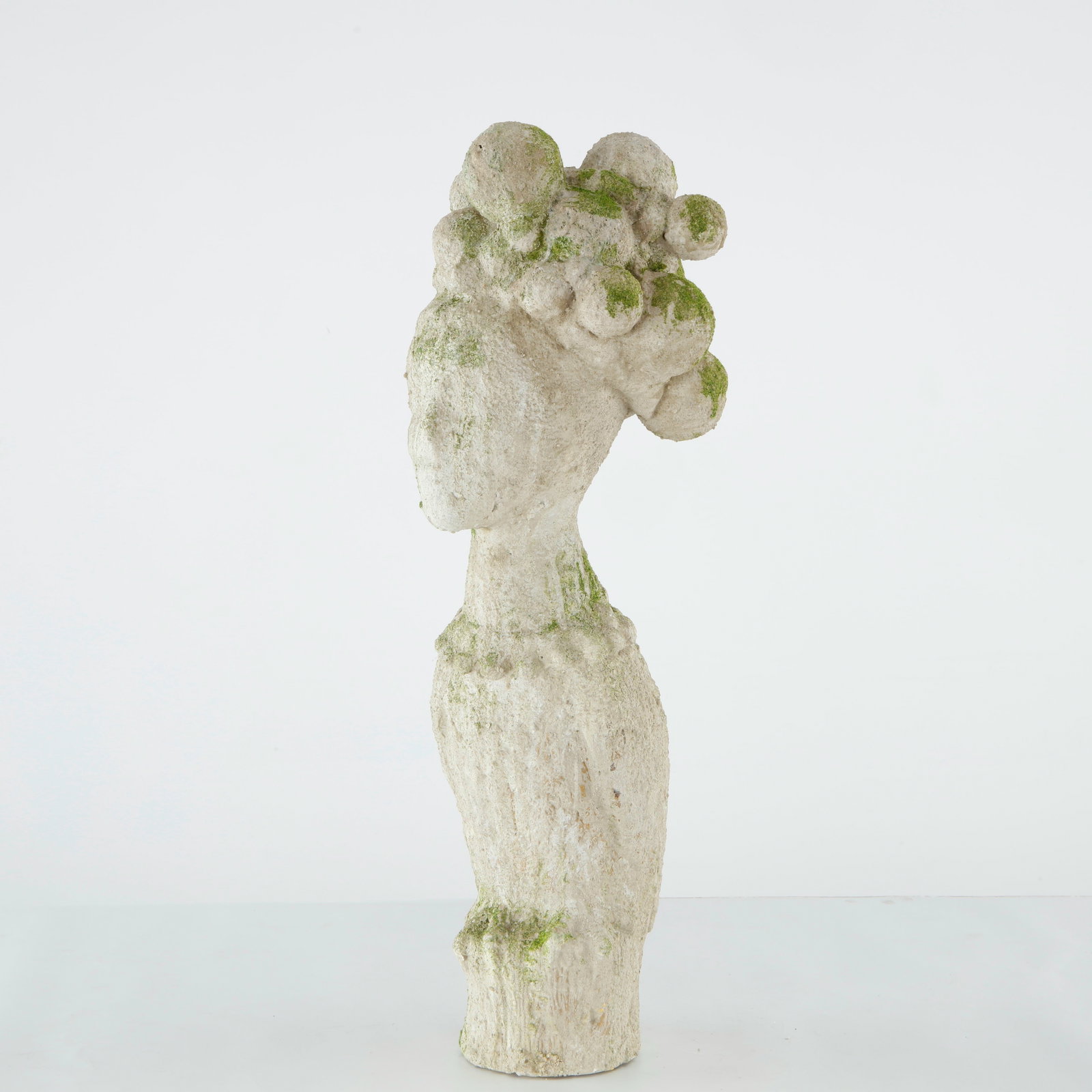 Neoclassical Garden Ornament with Faux Stone Patina: Decorative garden ornament inspired by classical antiquity, executed with a weathered faux-stone surface and natural patina. Its sculptural silhouette lends timeless character to indoor or outdoor set
