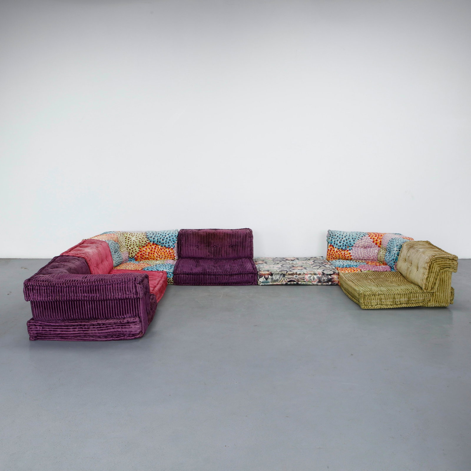 Hans Hopfer for Roche Bobois, 13-Piece Missoni Mah Jong Modular Sofa, 2000s - 2