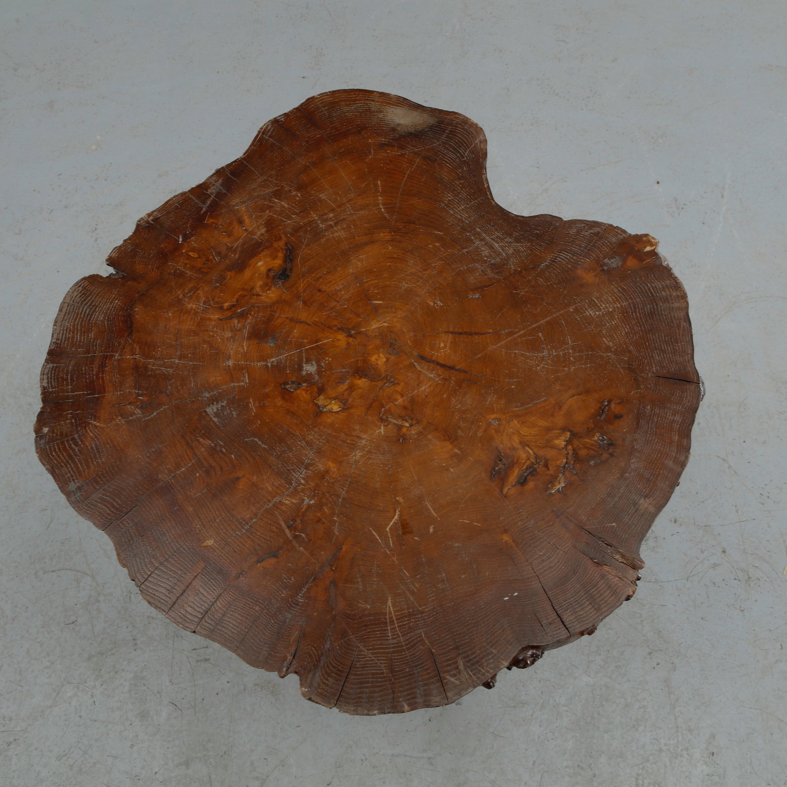 Rustic Solid Wood Side Table, 1960s - 6