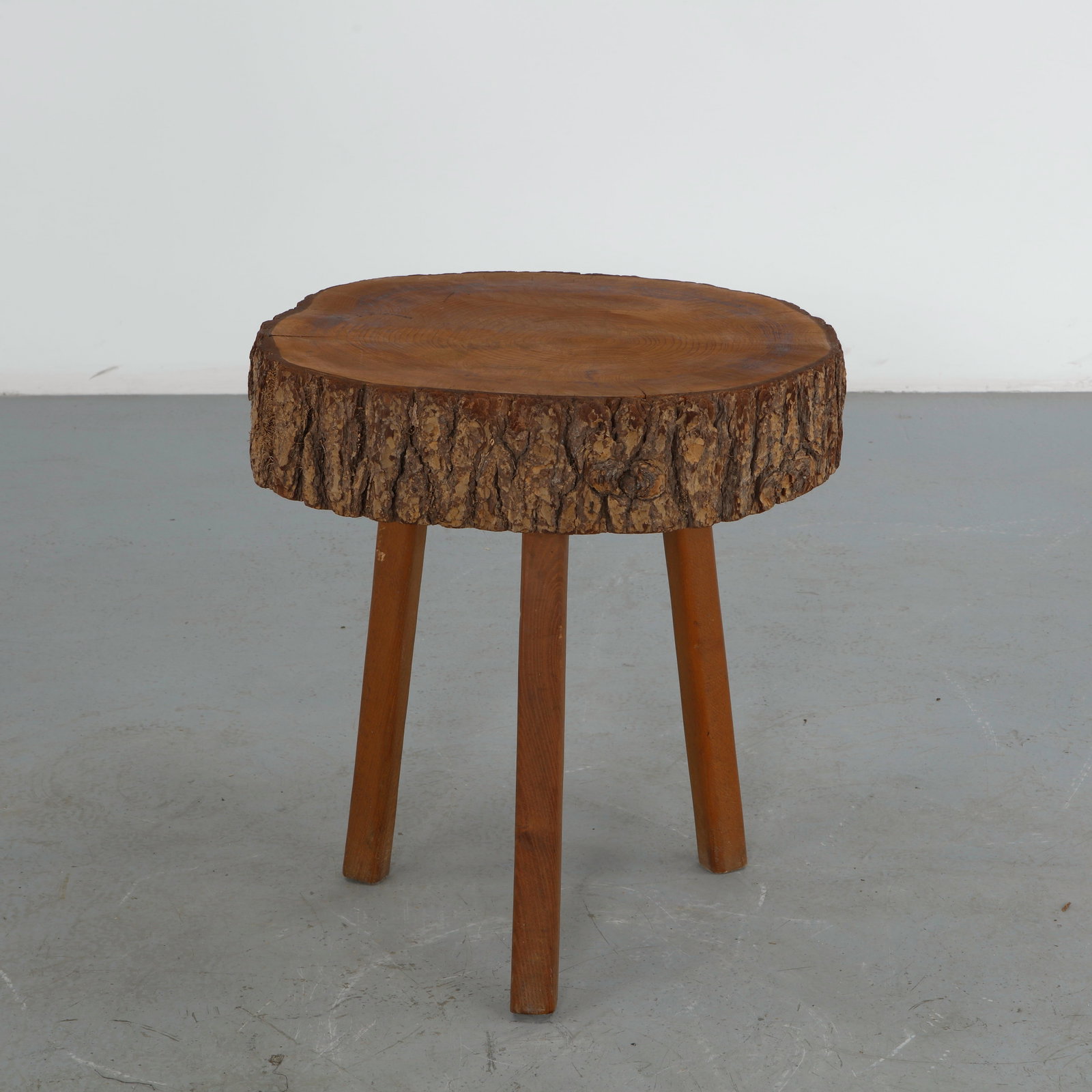 Rustic Tree Trunk Side Table, 1960s - 2