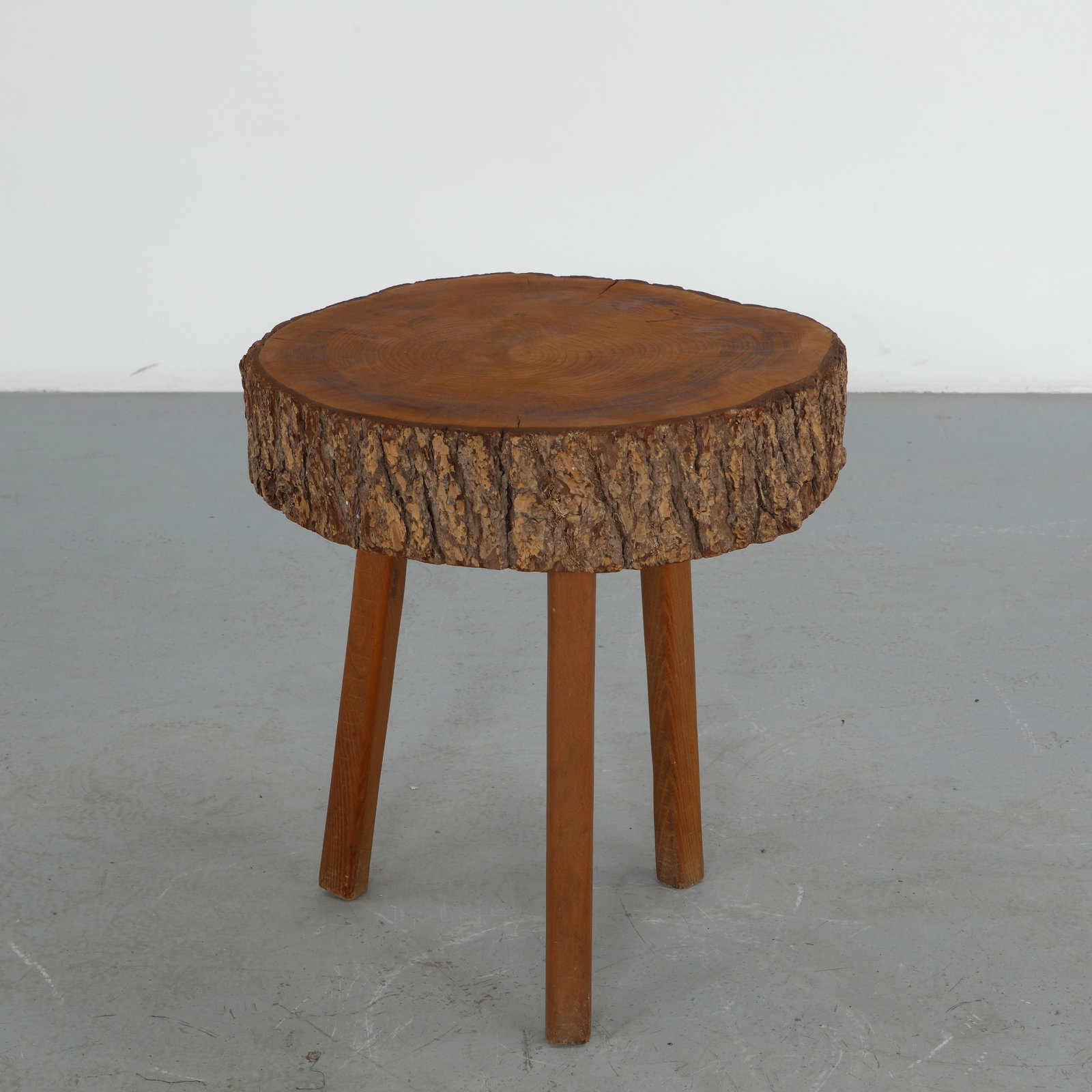Rustic Tree Trunk Side Table, 1960s - 3