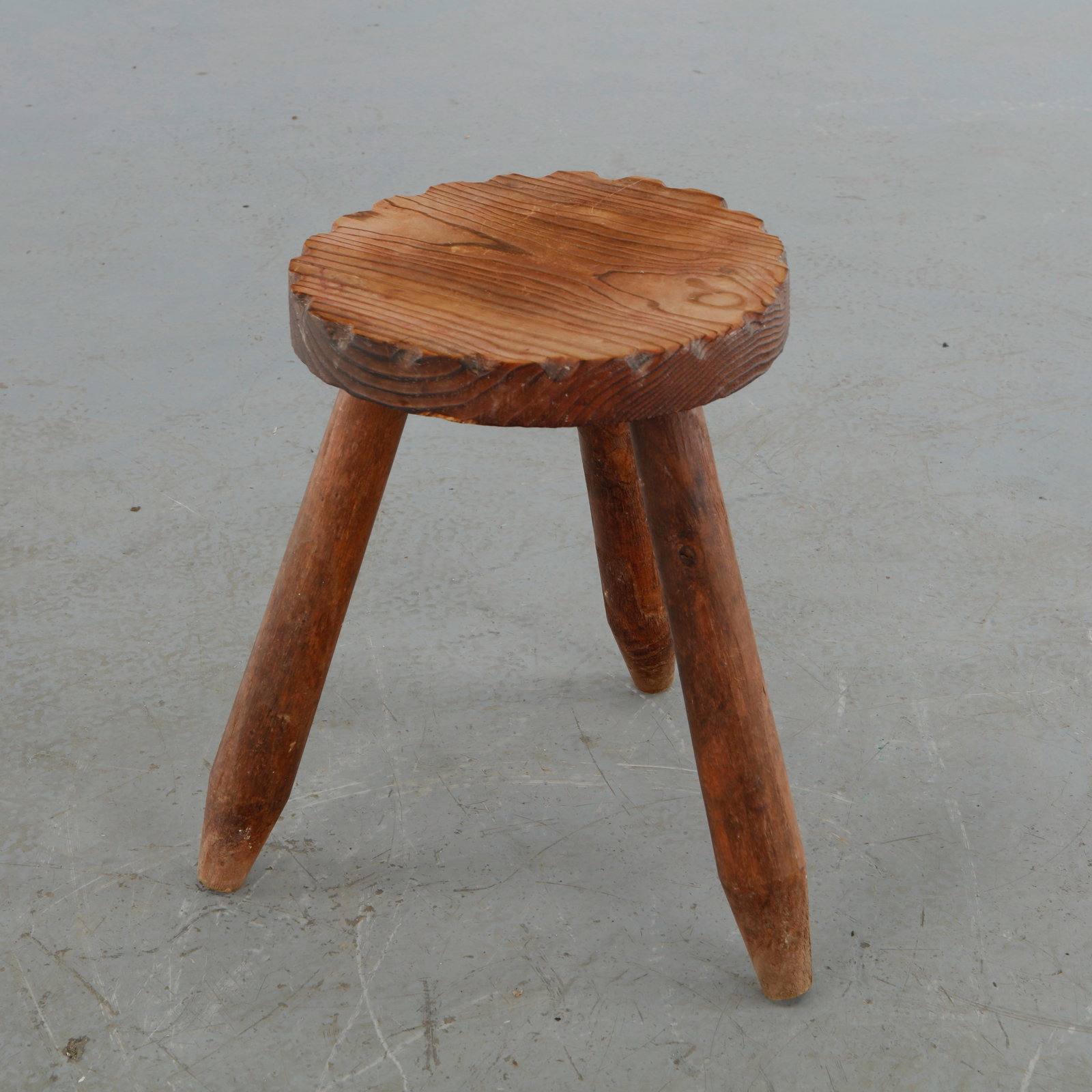 Rustic Tripod Stool, 1960s - 4