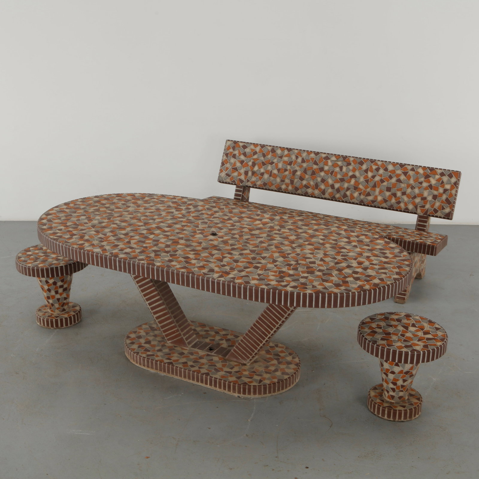 Mosaic Outdoor Dining Set, 1960s (1 of 20)