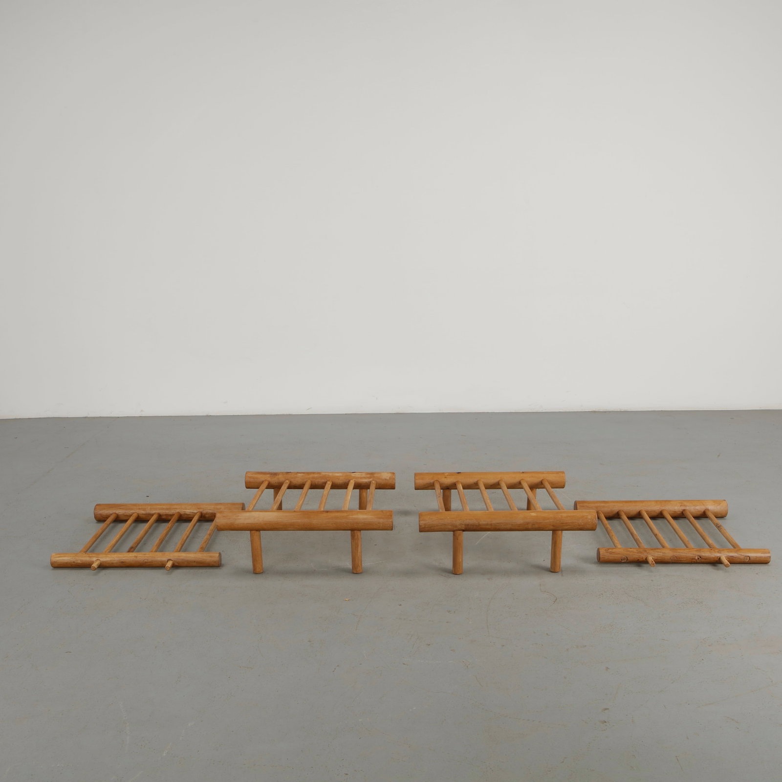 Charlotte Perriand, Pair of La Cachette Oak Fireside Chairs, 1960s - 16