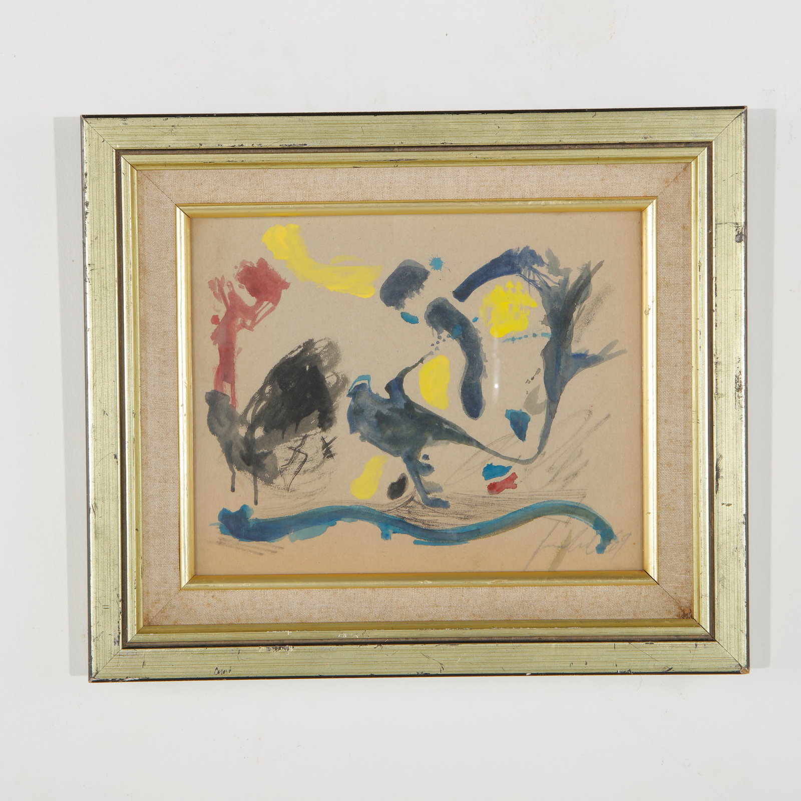 Abstract Watercolor on Paper, attributed to Helen Frankenthaler (1 of 4)