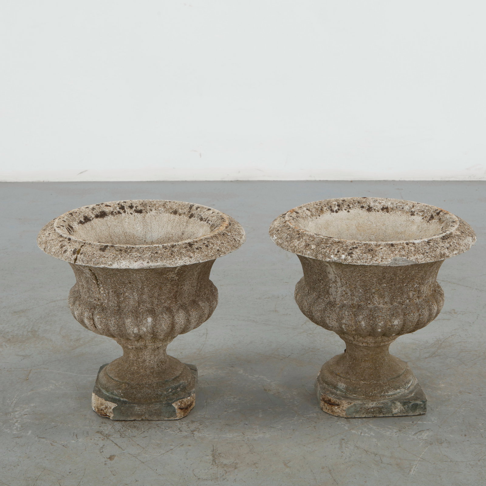 Pair of Cast Stone Urn Planters, 1960s (1 of 16)
