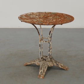French Modernist Round Garden Table, 1960s