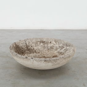 Large Cast Stone Bowl Planter, 1960s
