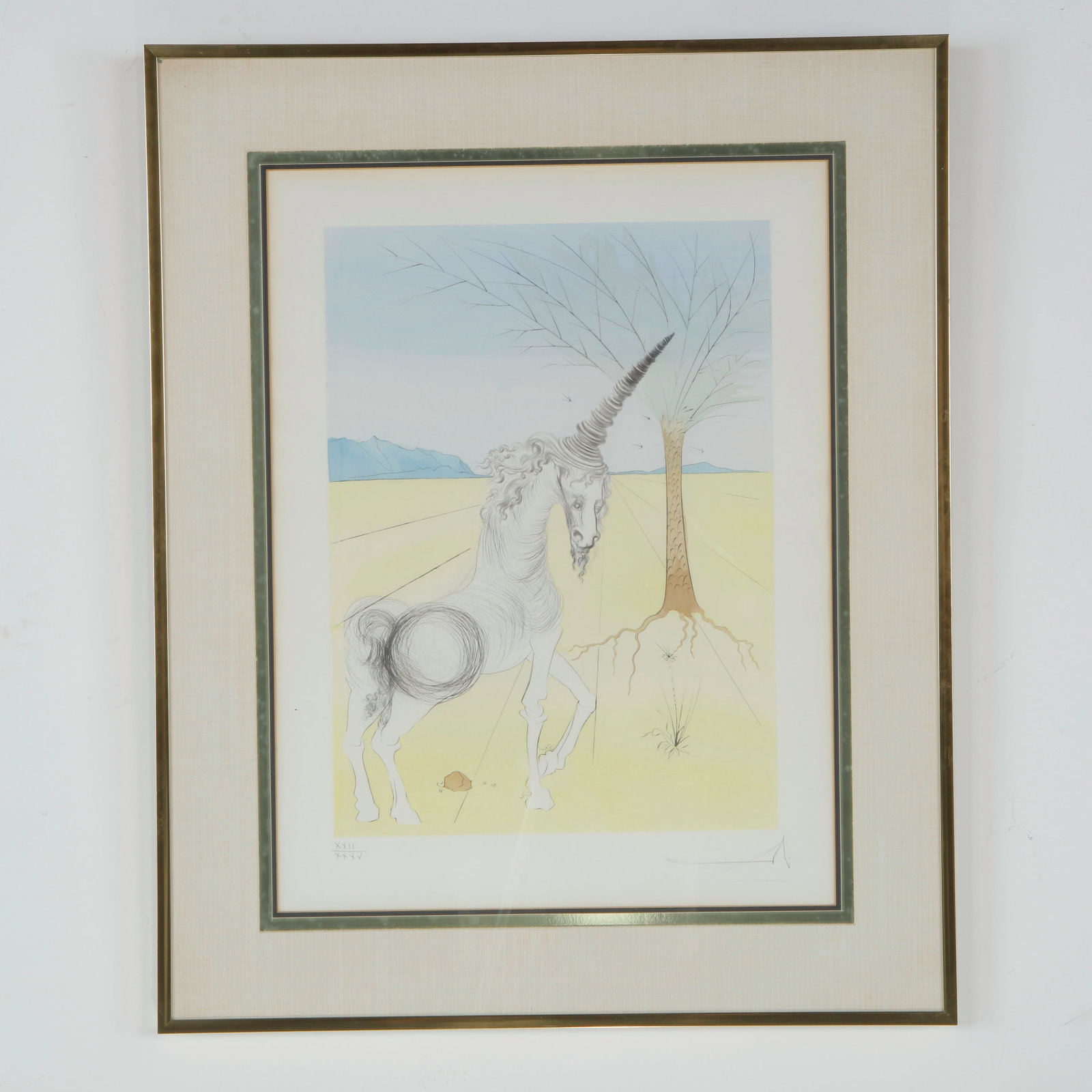 Salvador Dali, Color Etching, Signed and number 22/35, 1973, The Twelve Tribes of Israel, Joseph: Color etching from The Twelve Tribes of Israel series, depicting Joseph through Dali distinctive surrealist visual language. Signed and numbered 22/35, the composition combines biblical symbolism