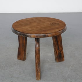 Rustic Three-Legged Side Table, France, 1960s