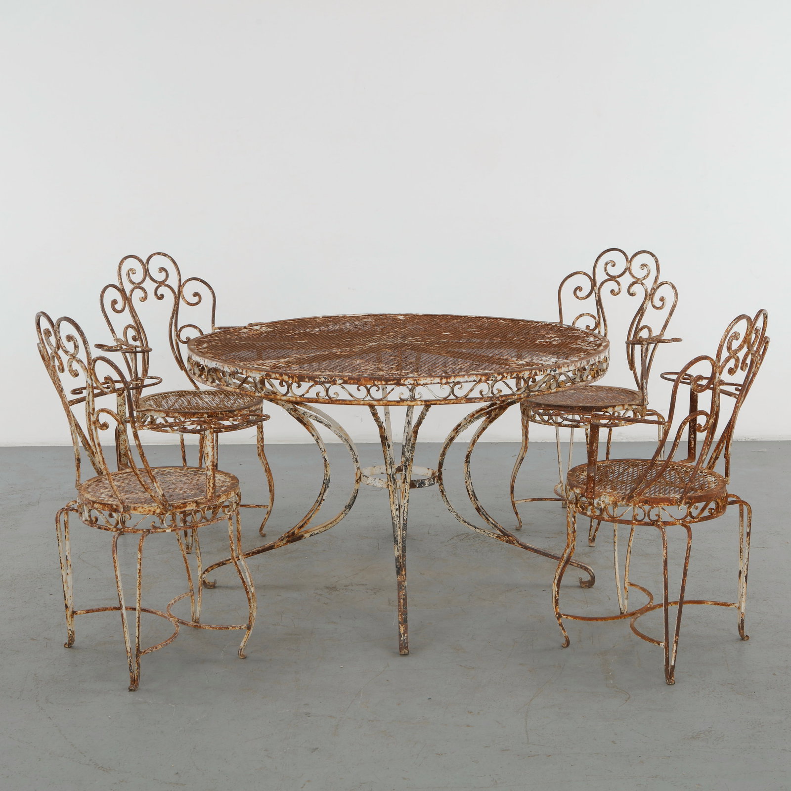 Wrought Iron Outdoor Dining Set in the style of Mathieu Matégot, 1960s (1 of 20)