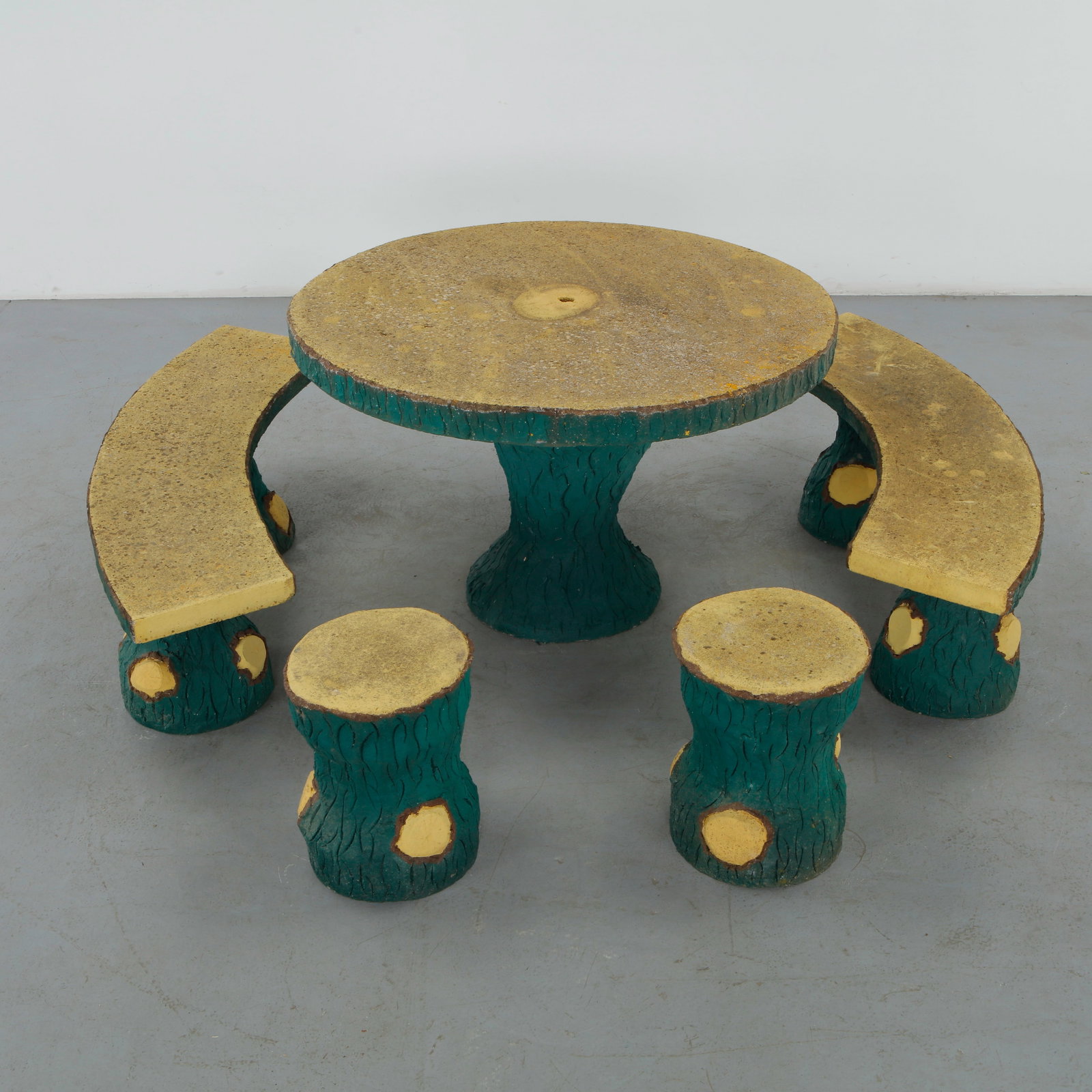 Faux Bois Outdoor Dining Set, 1960s - 2