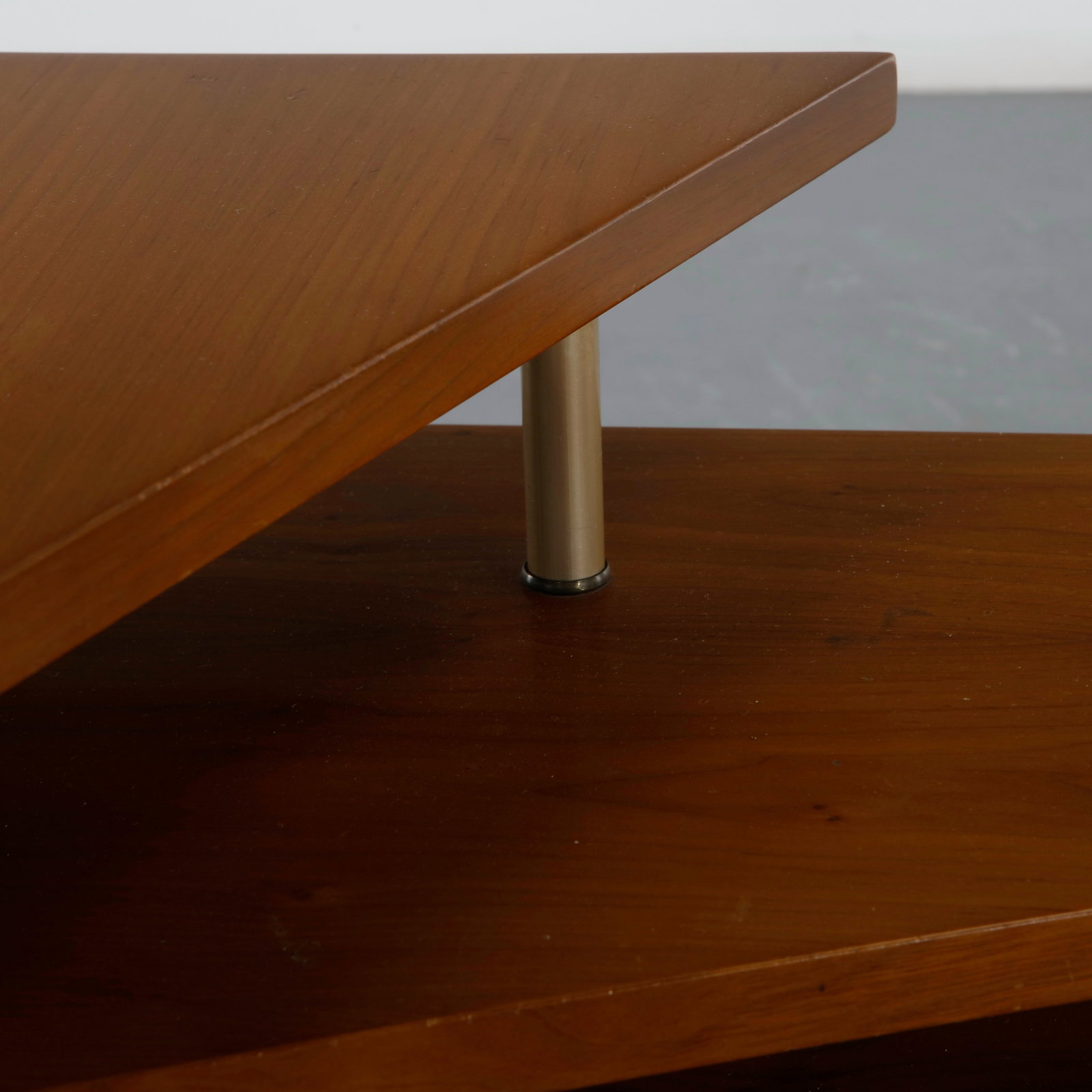 3-Tier Walnut Side Table, 1960s - 10