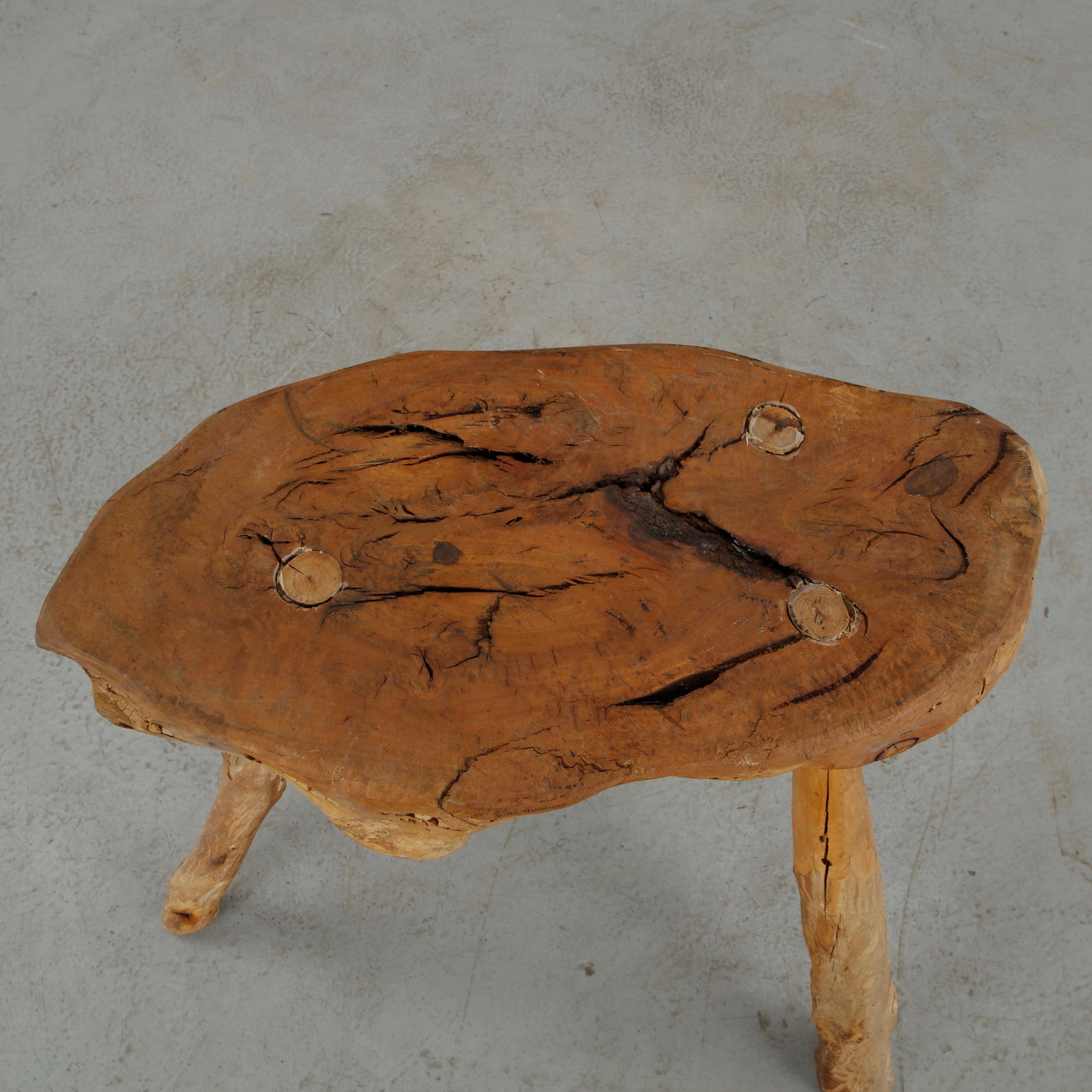 Root Wood Table with Stools, 1960s - 10