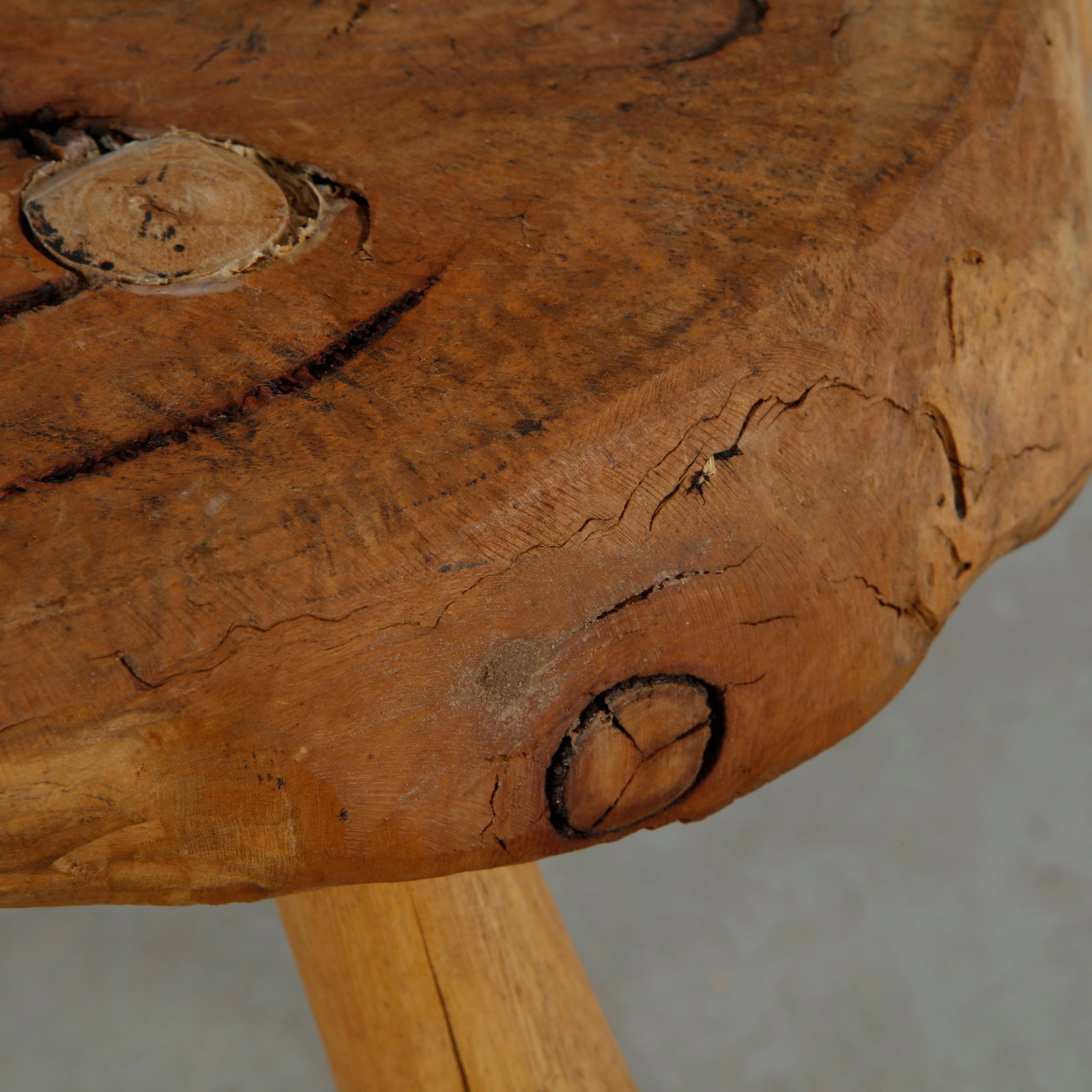 Root Wood Table with Stools, 1960s - 13